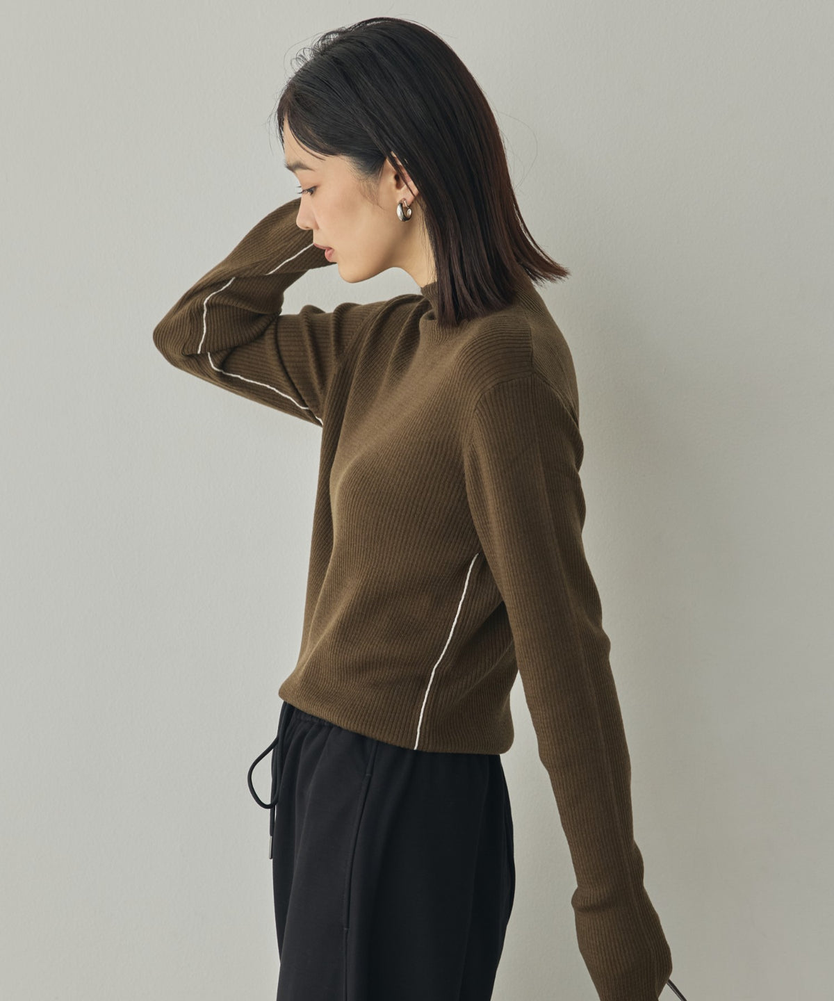 STRIPED WOOL-BLEND KNIT