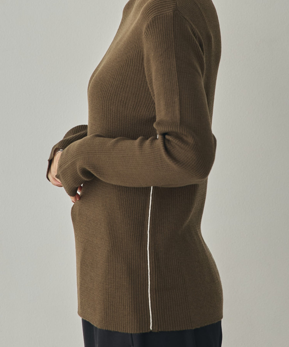 STRIPED WOOL-BLEND KNIT