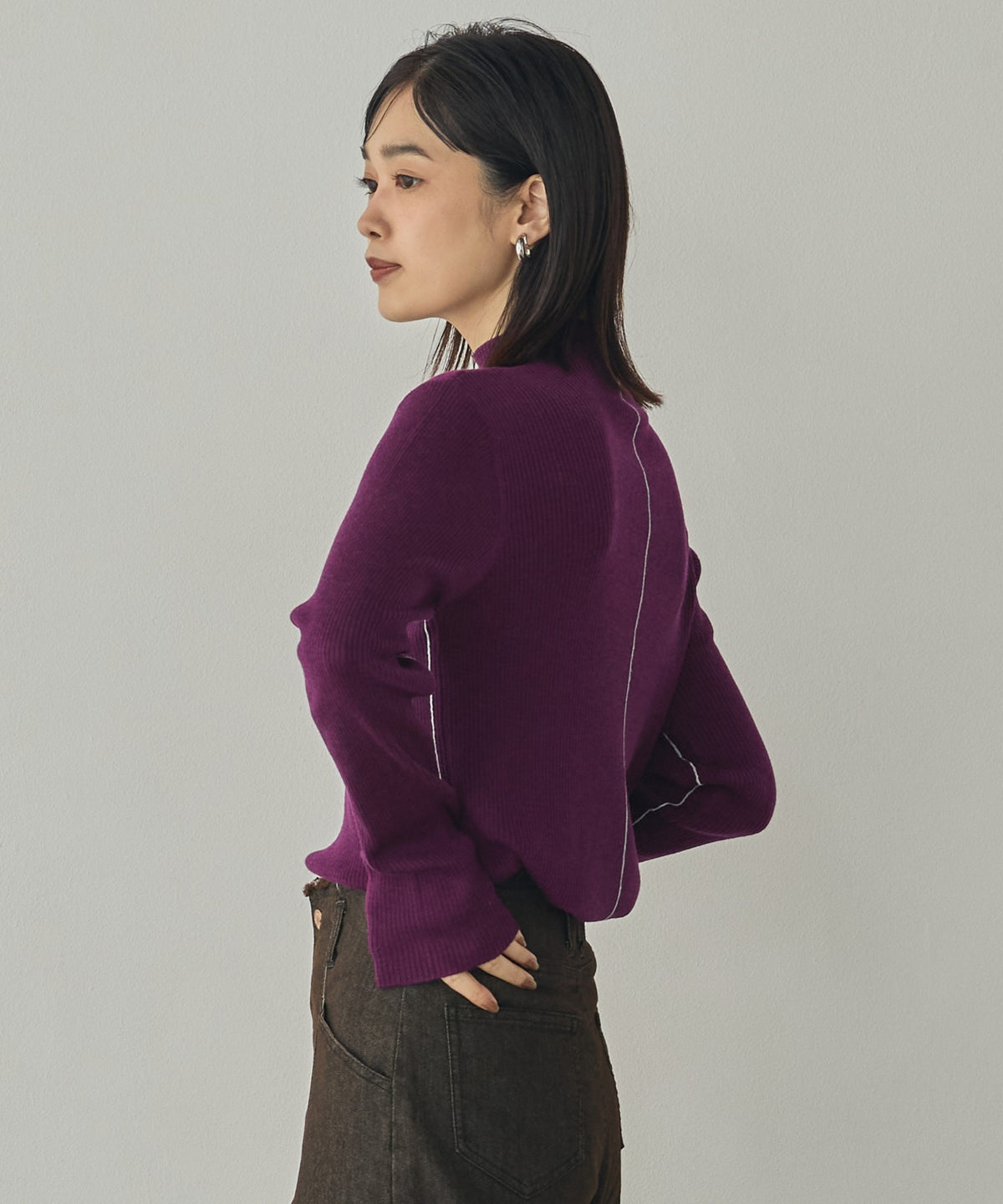 STRIPED WOOL-BLEND KNIT