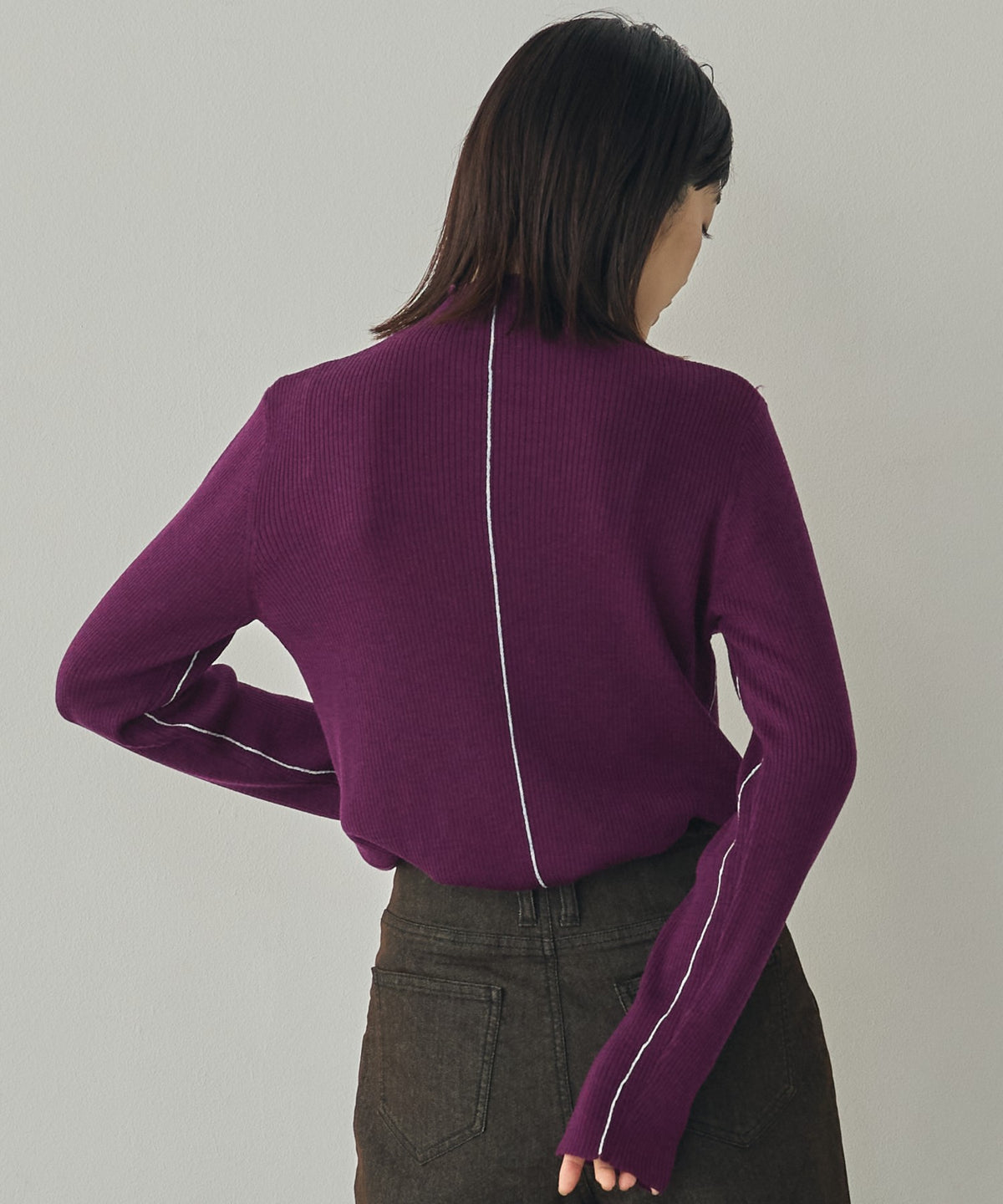 STRIPED WOOL-BLEND KNIT