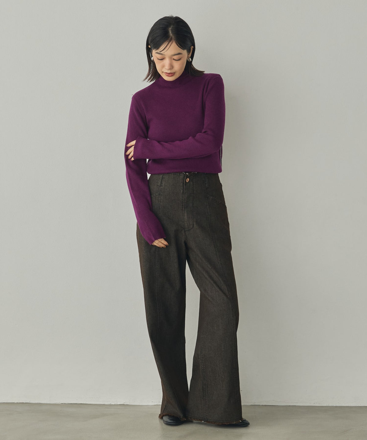 STRIPED WOOL-BLEND KNIT