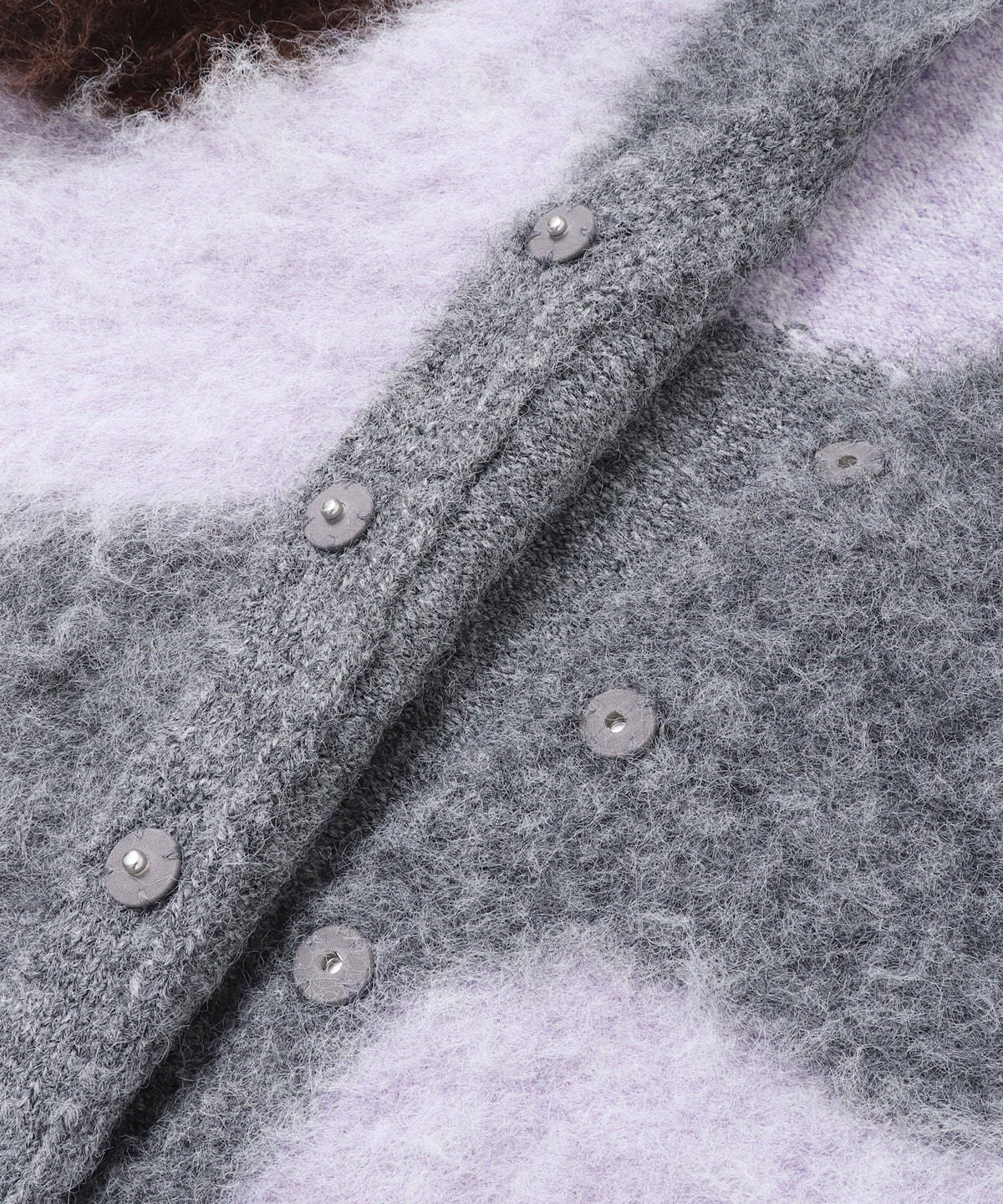 NUANCE-PATTERNED BLOCK KNIT CARDIGAN