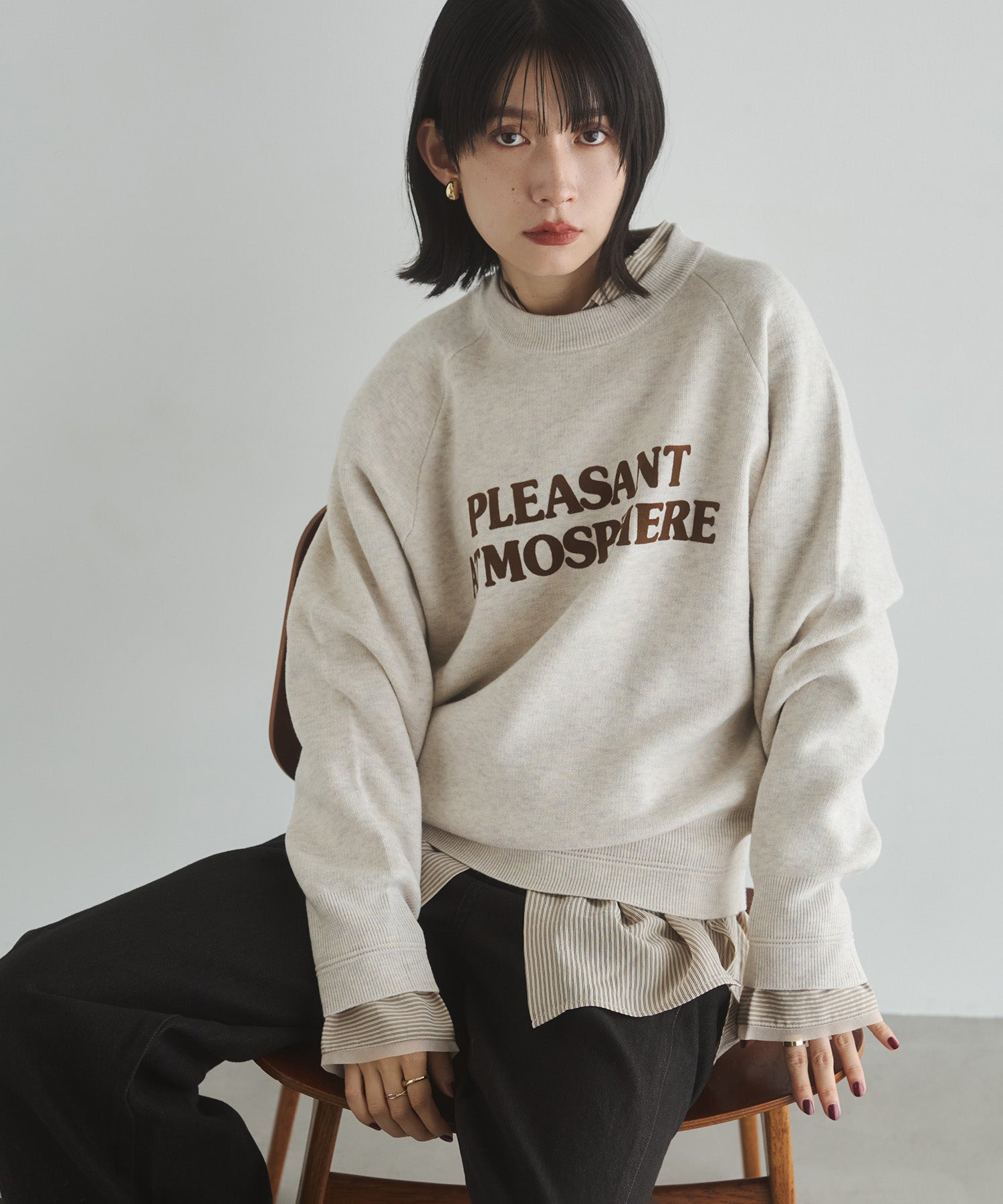 【WEB限定/別注】【新色追加】ソフトタッチ ロゴニット