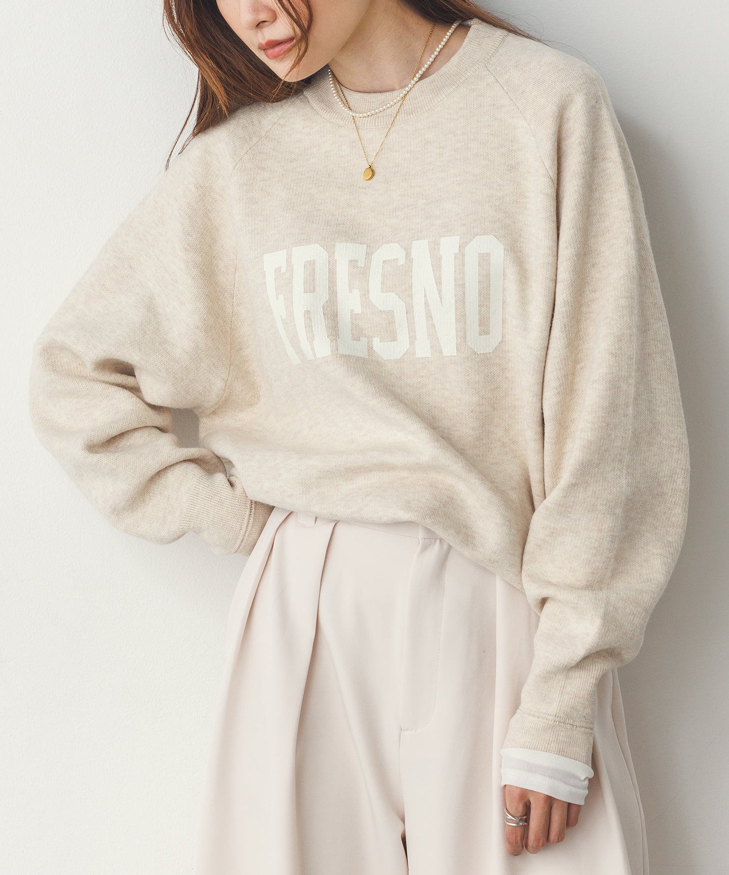 【WEB限定/別注】【新色追加】ソフトタッチ ロゴニット