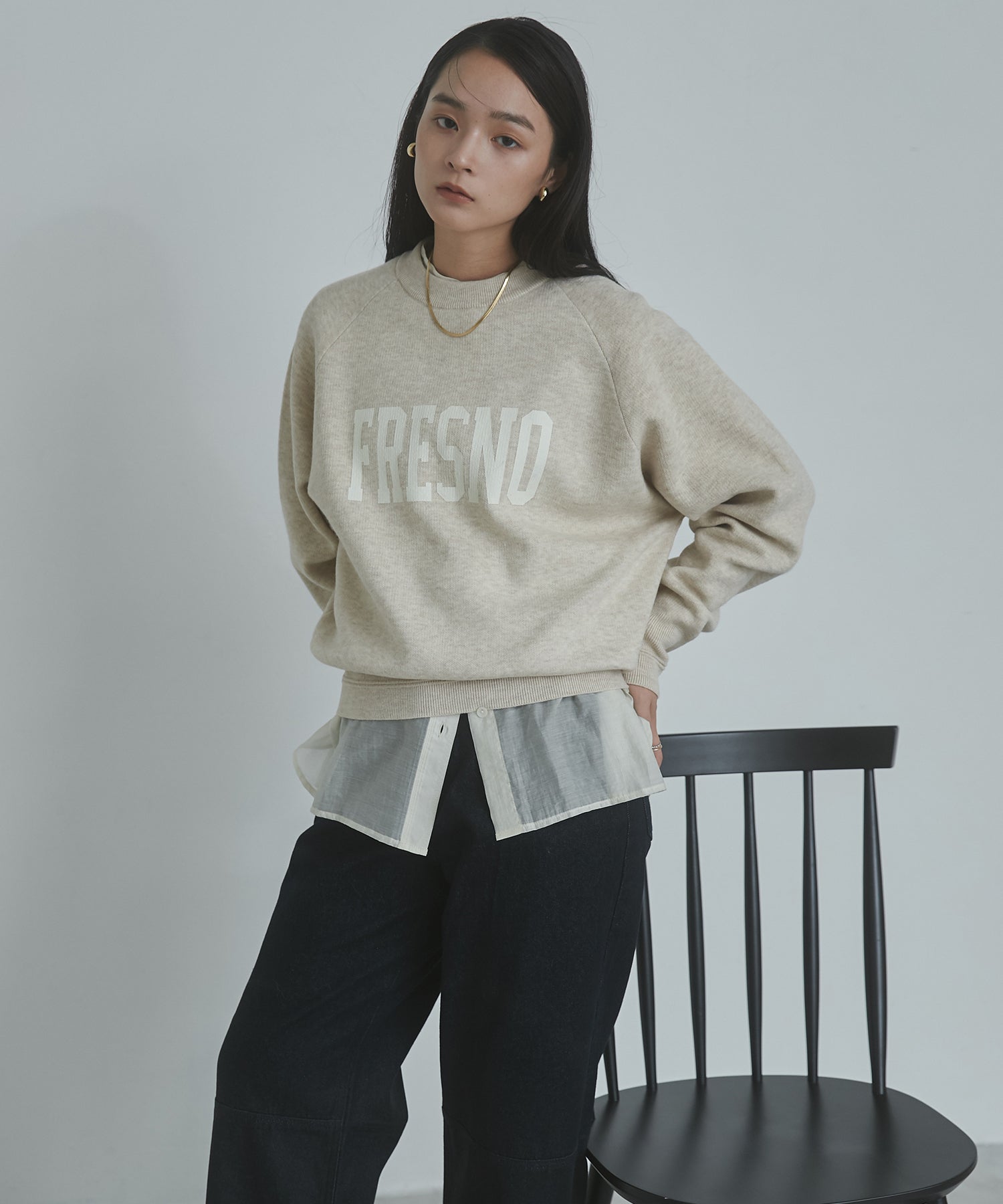 【WEB限定/別注】【新色追加】ソフトタッチ ロゴニット