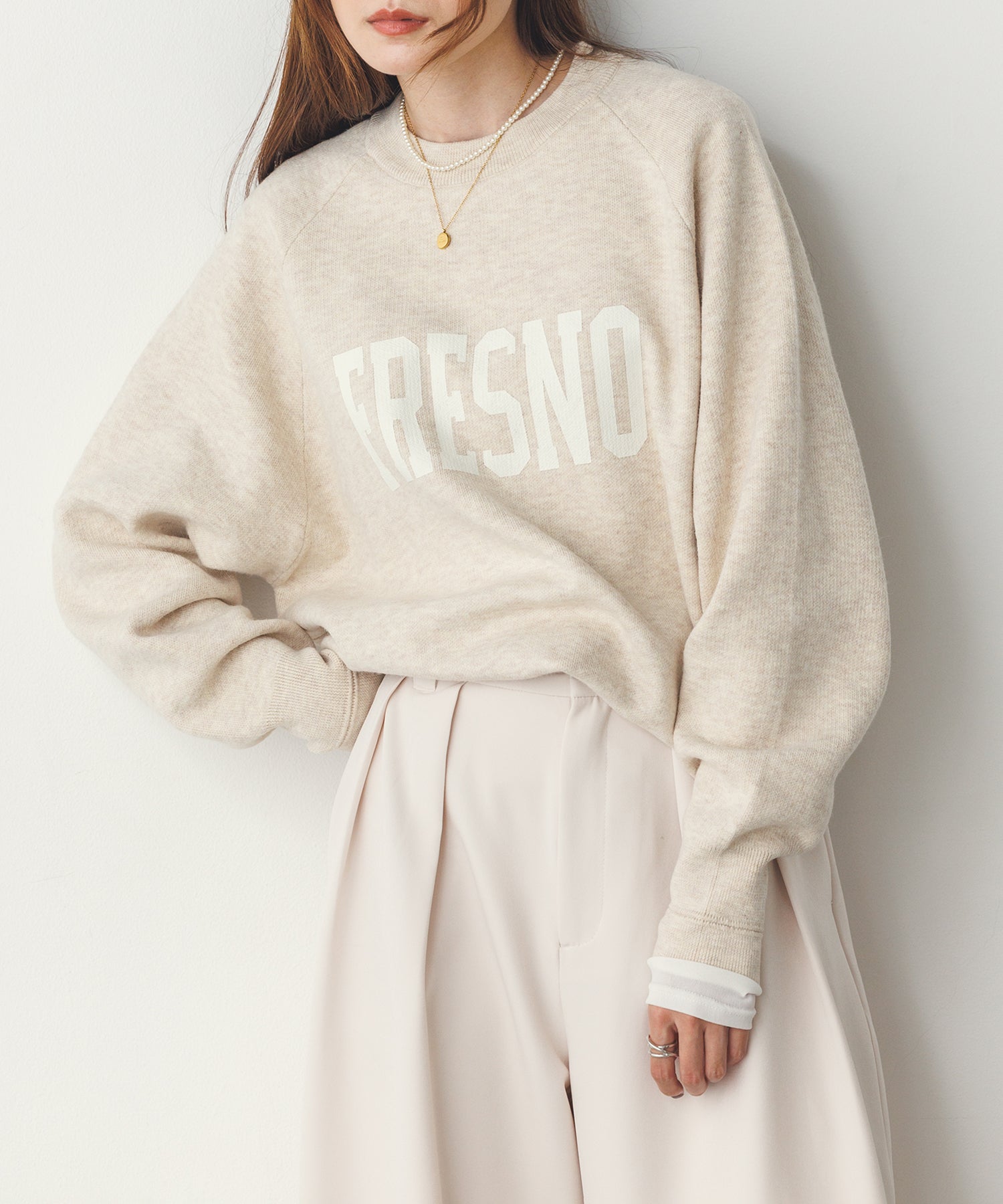 【WEB限定/別注】【新色追加】ソフトタッチ ロゴニット