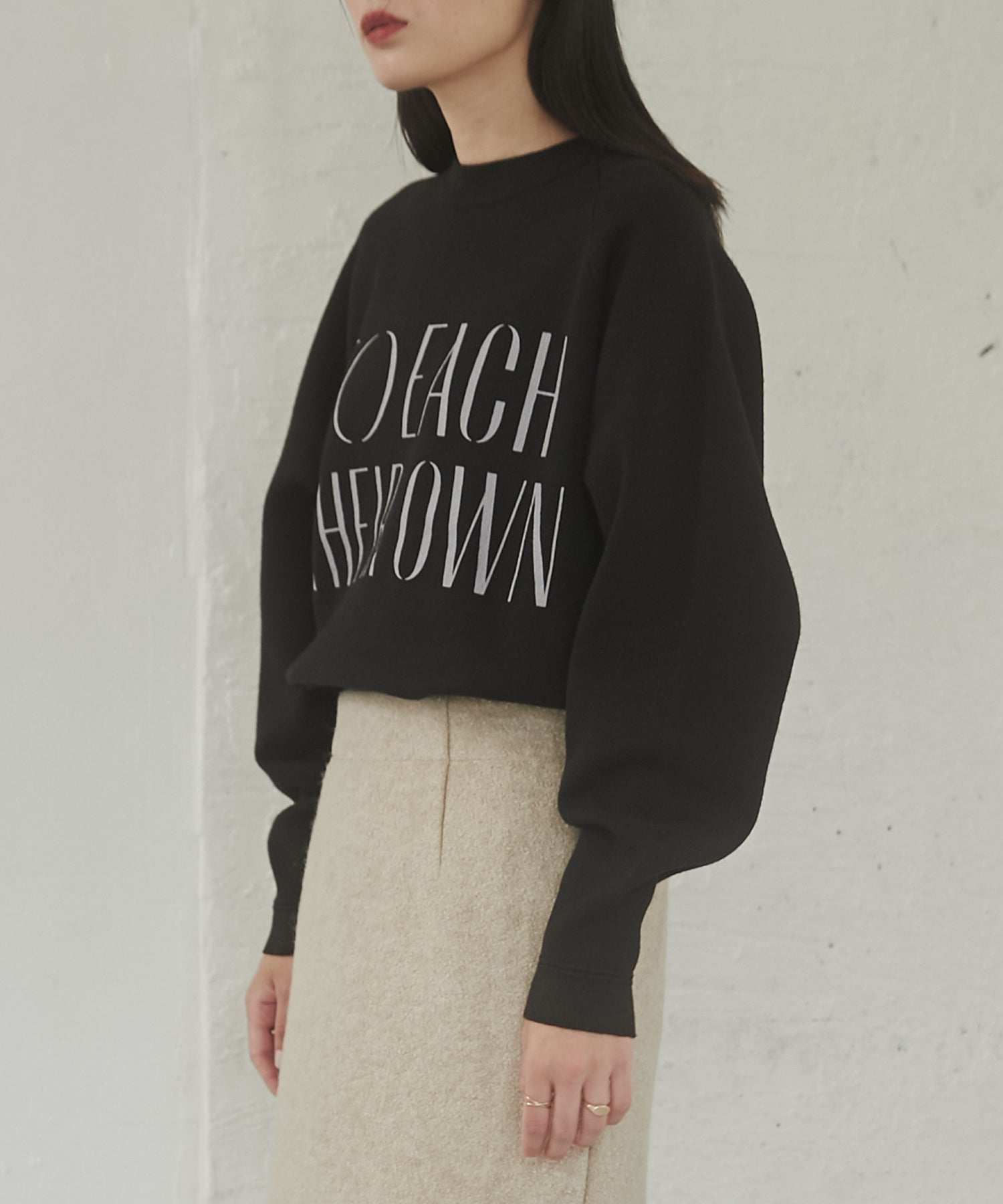 【WEB限定/別注】【新色追加】ソフトタッチ ロゴニット