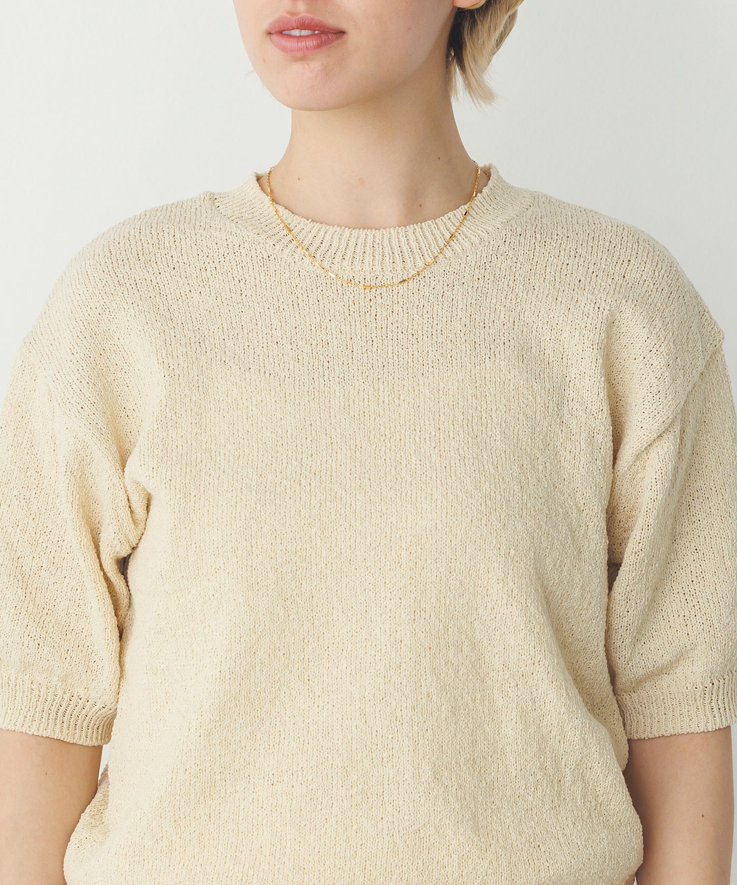 【別注】ハーフスリーブ サマーニット