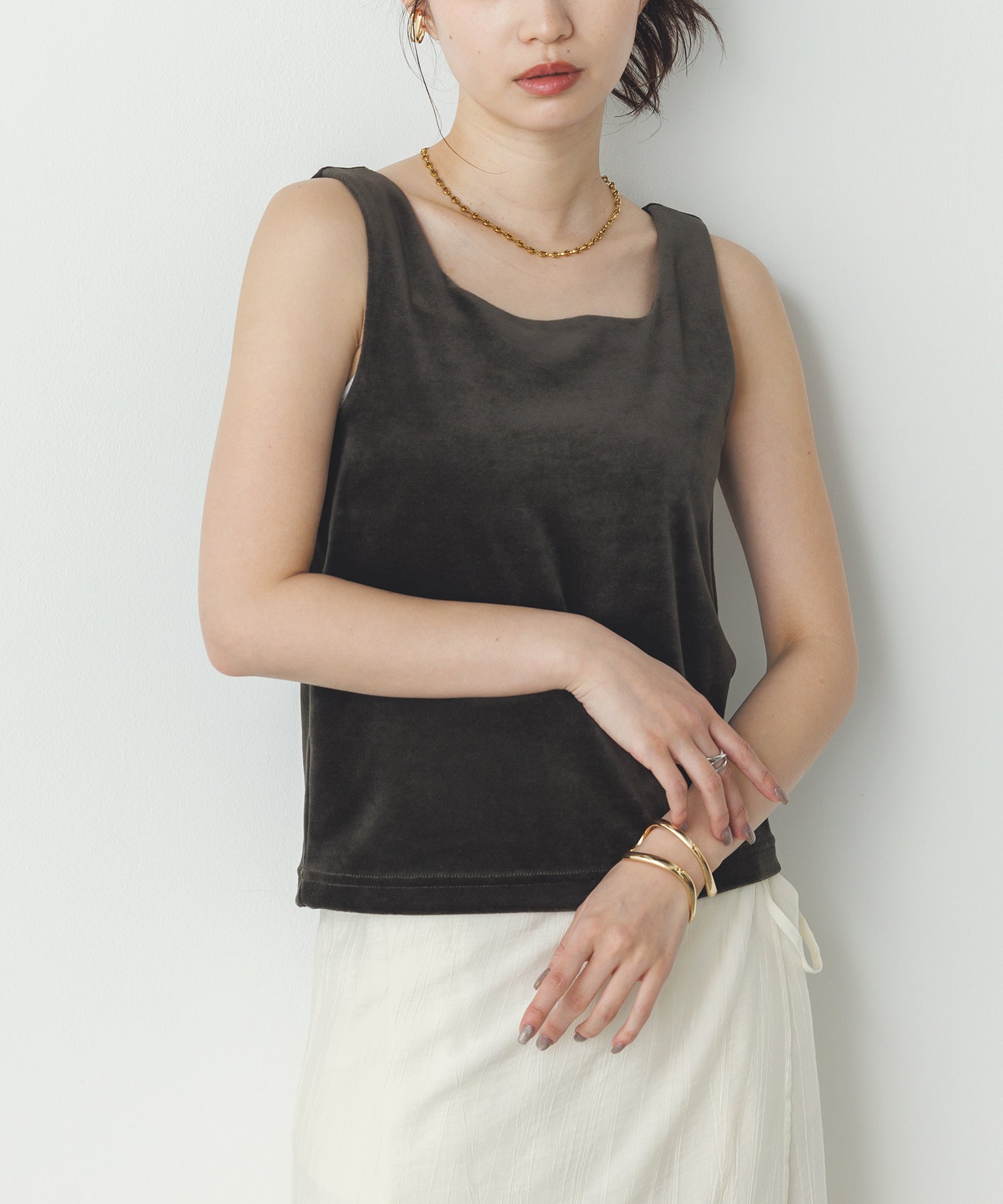 VELOR 2WAY SQUARE TANK TOP