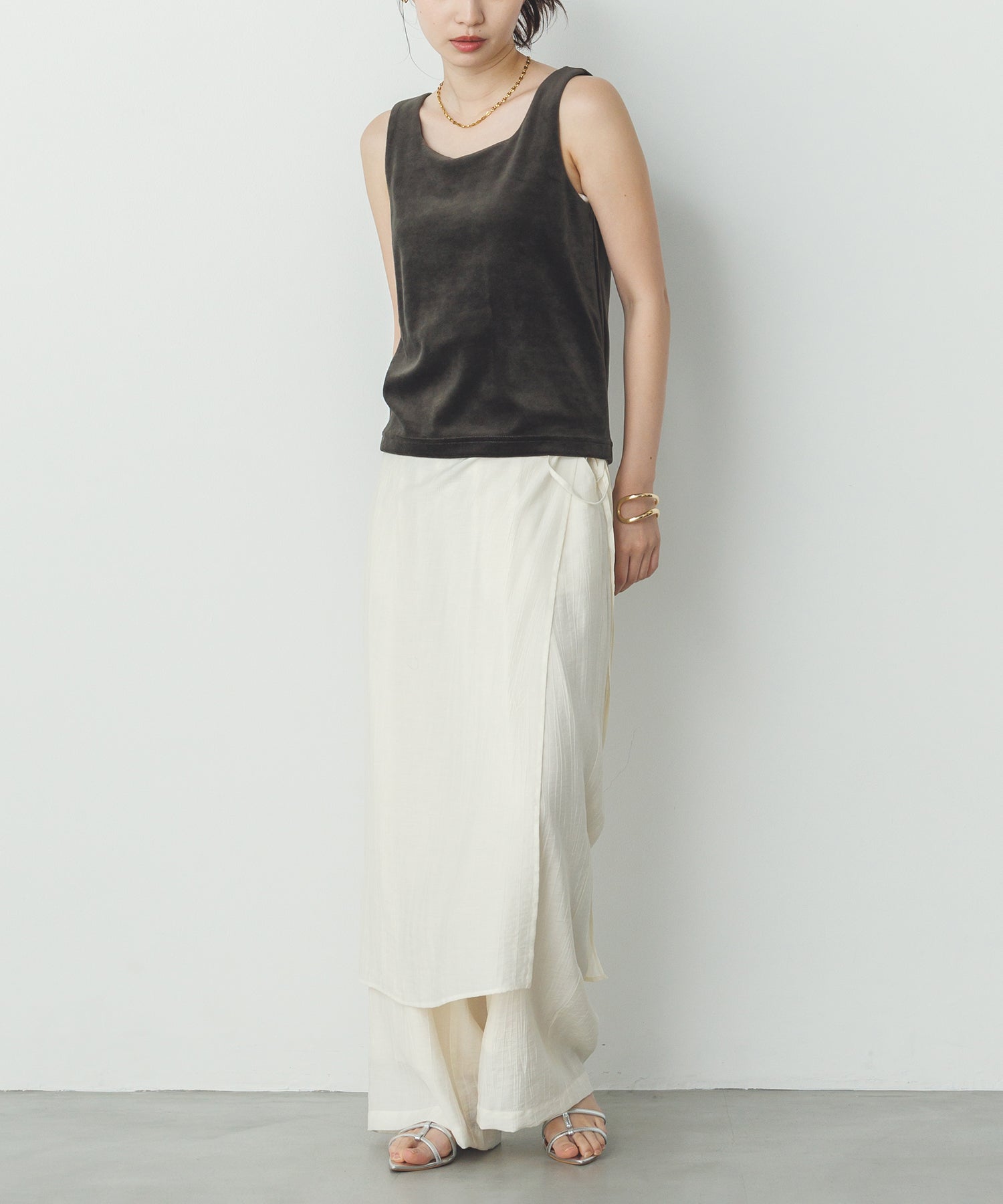 VELOR 2WAY SQUARE TANK TOP