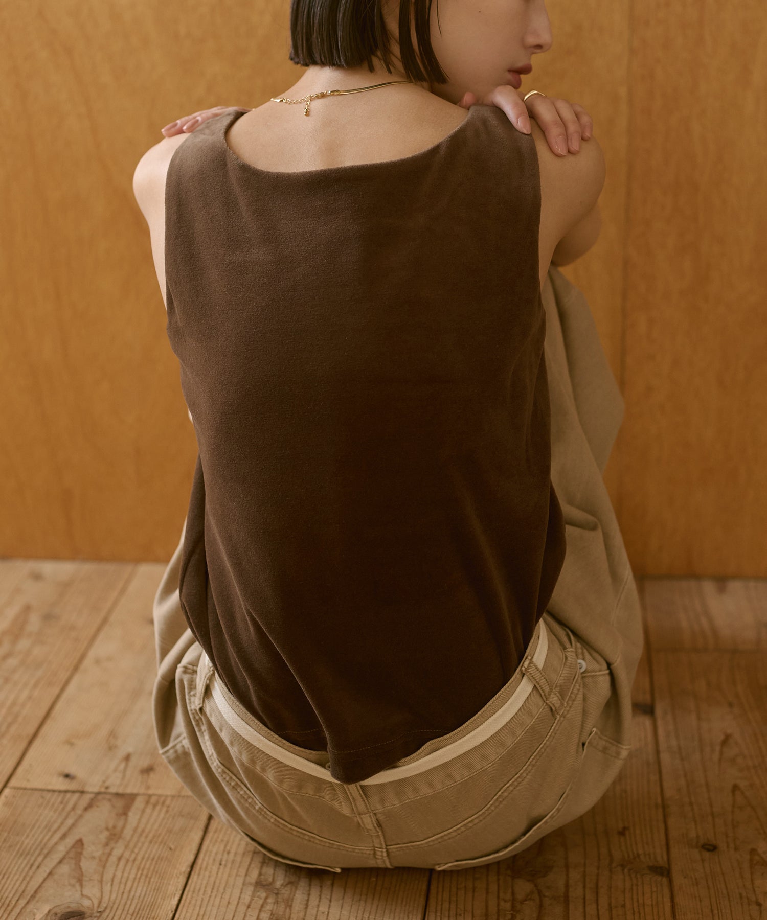 VELOR 2WAY SQUARE TANK TOP