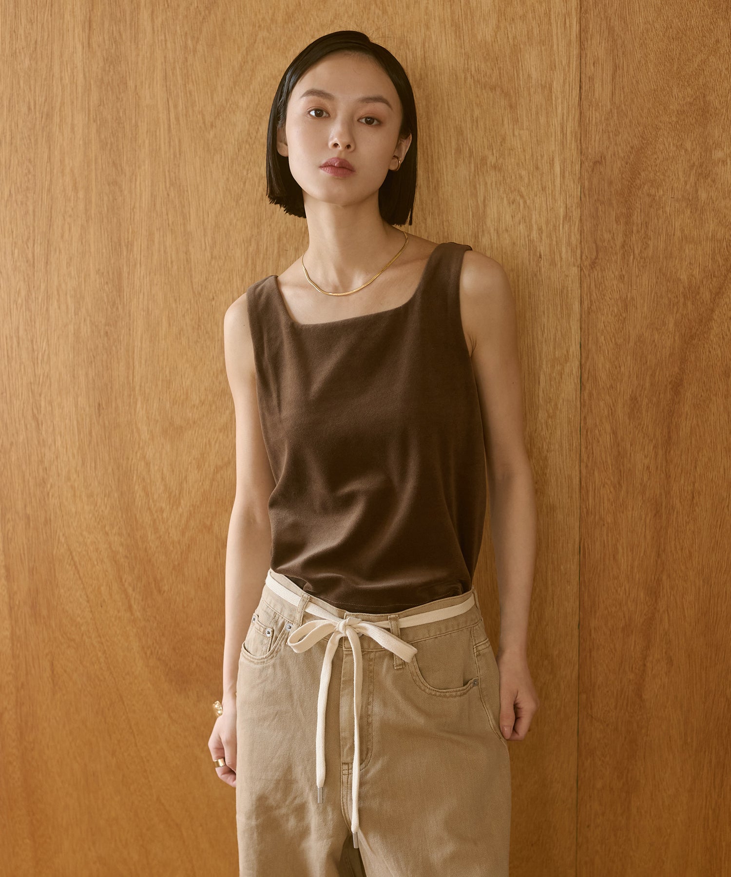 VELOR 2WAY SQUARE TANK TOP