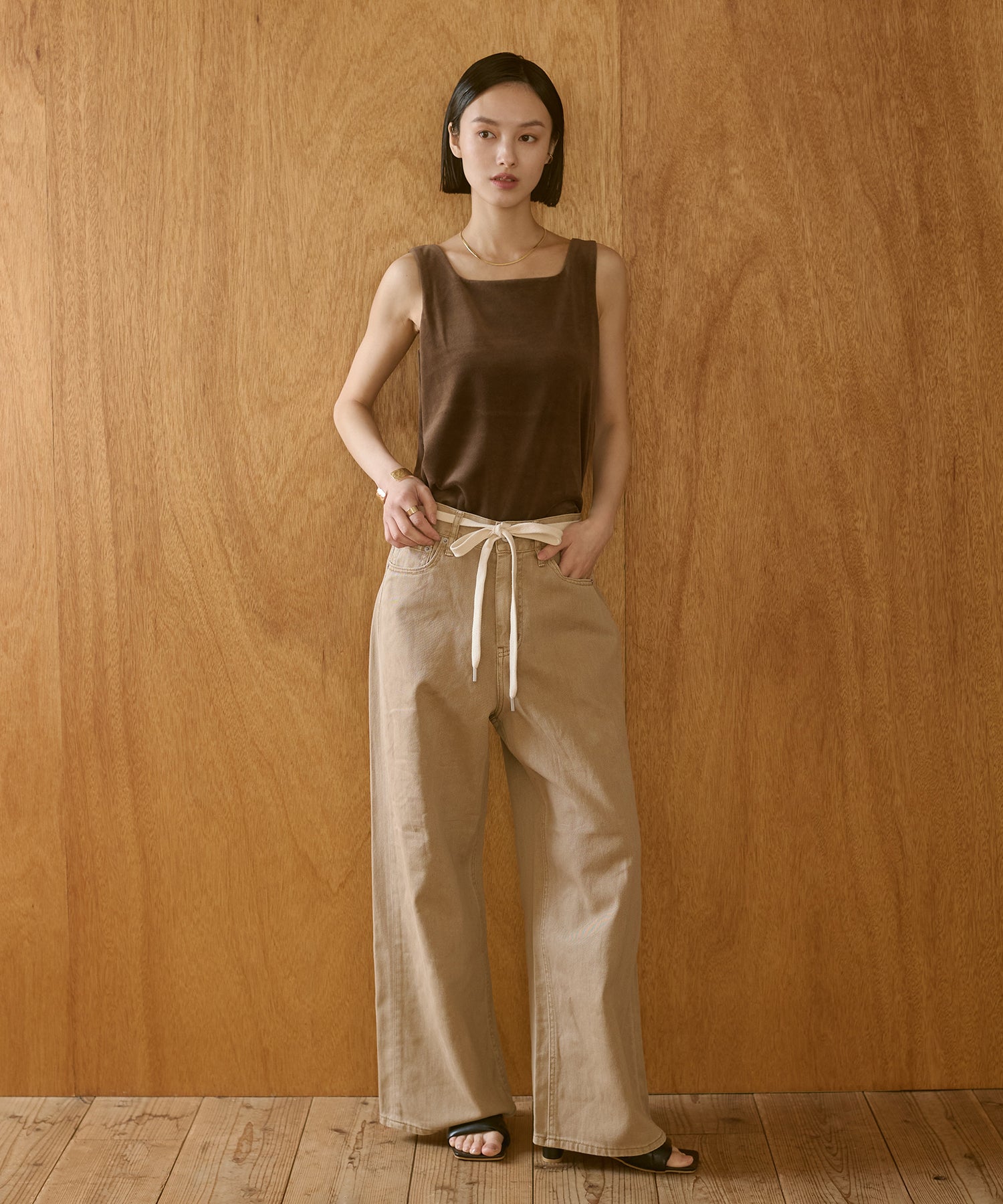 VELOR 2WAY SQUARE TANK TOP