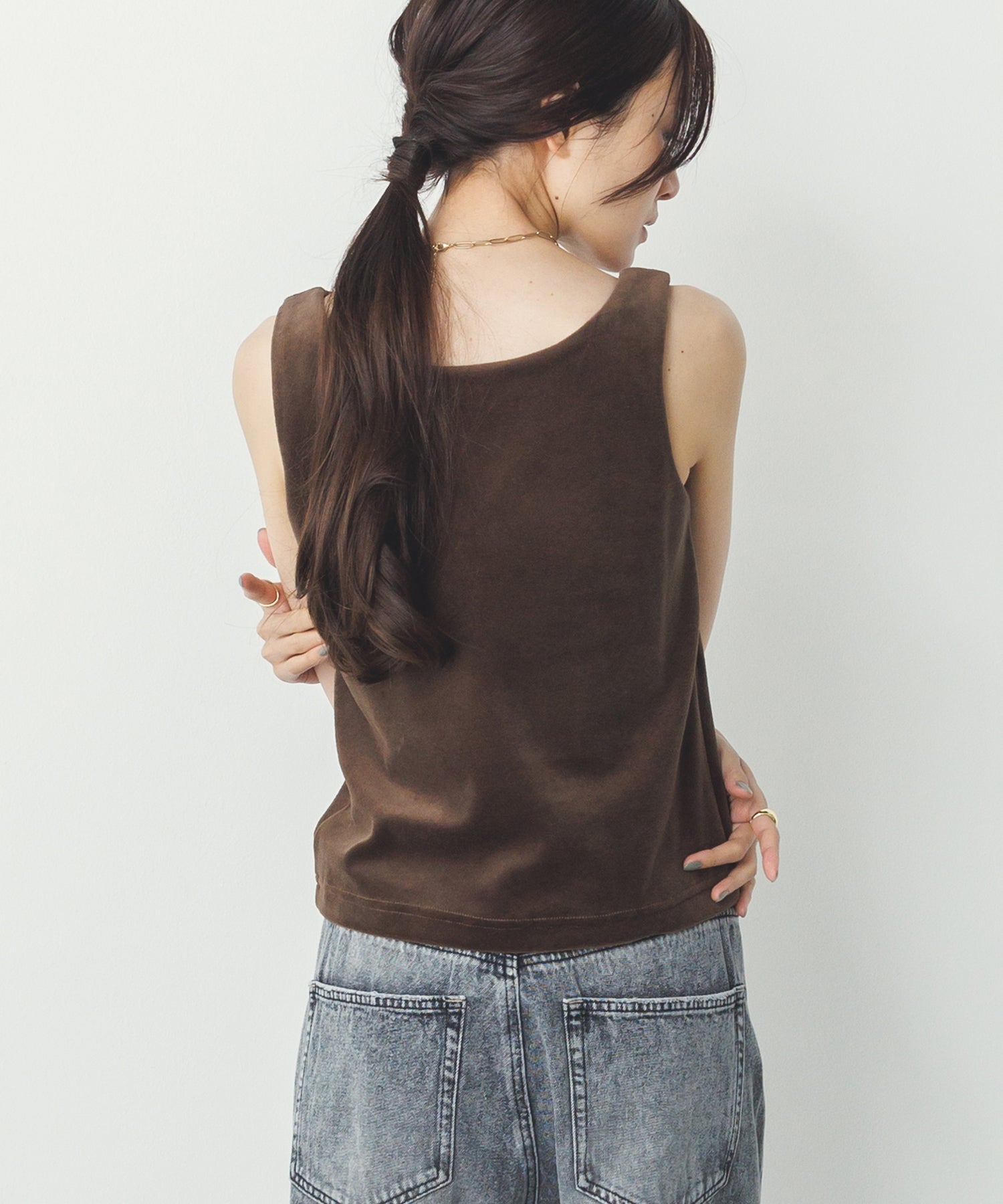 VELOR 2WAY SQUARE TANK TOP