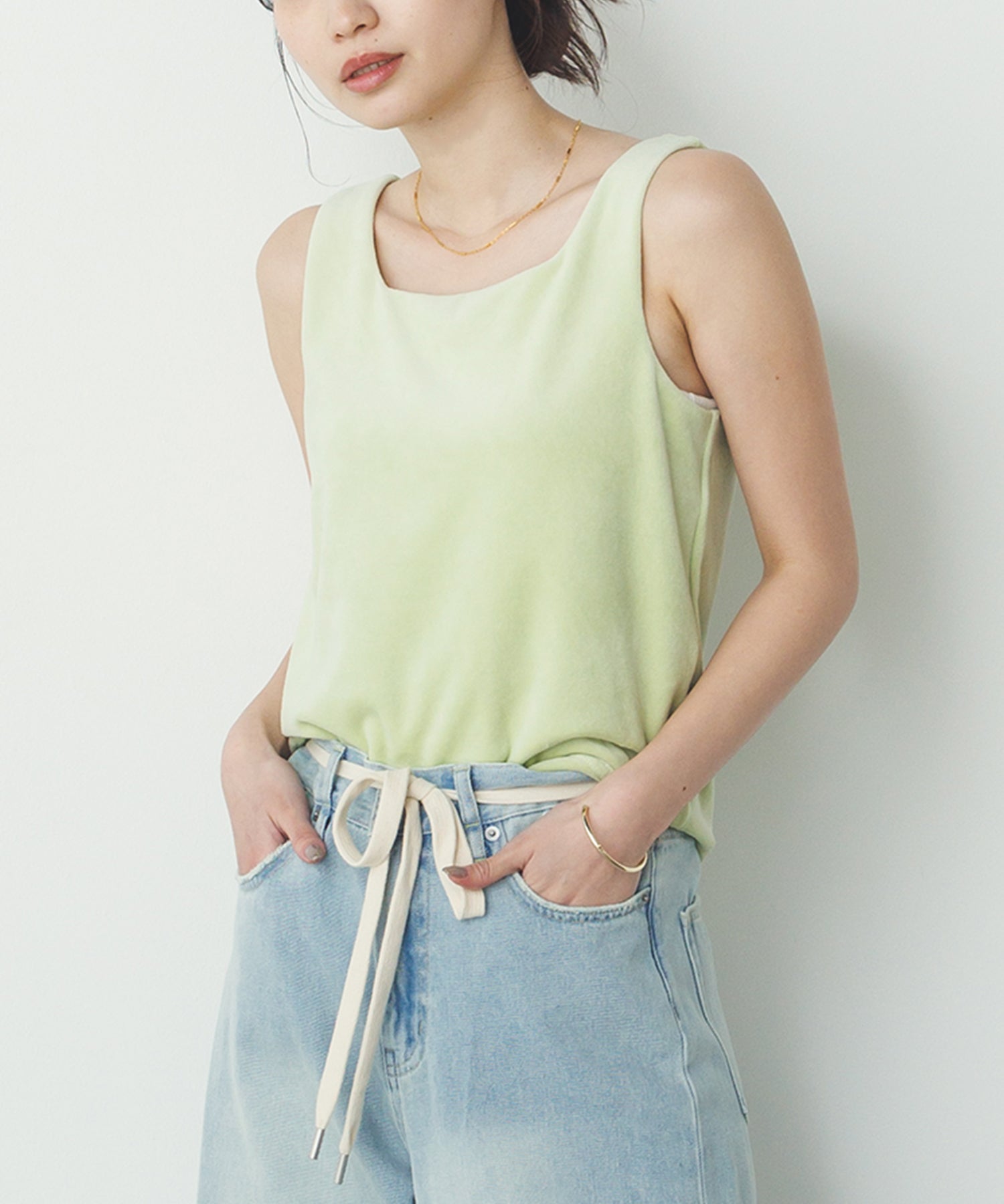 VELOR 2WAY SQUARE TANK TOP