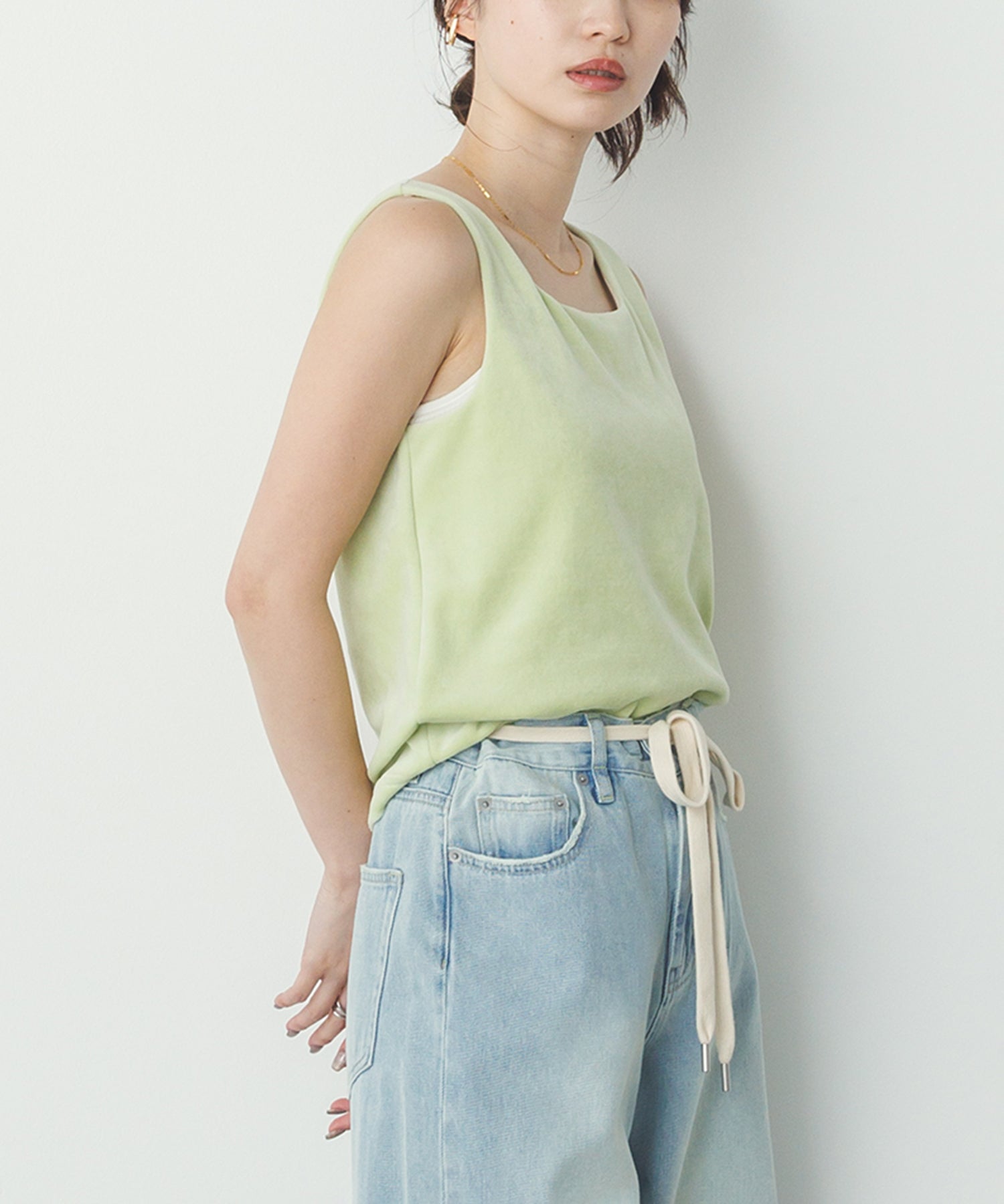 VELOR 2WAY SQUARE TANK TOP