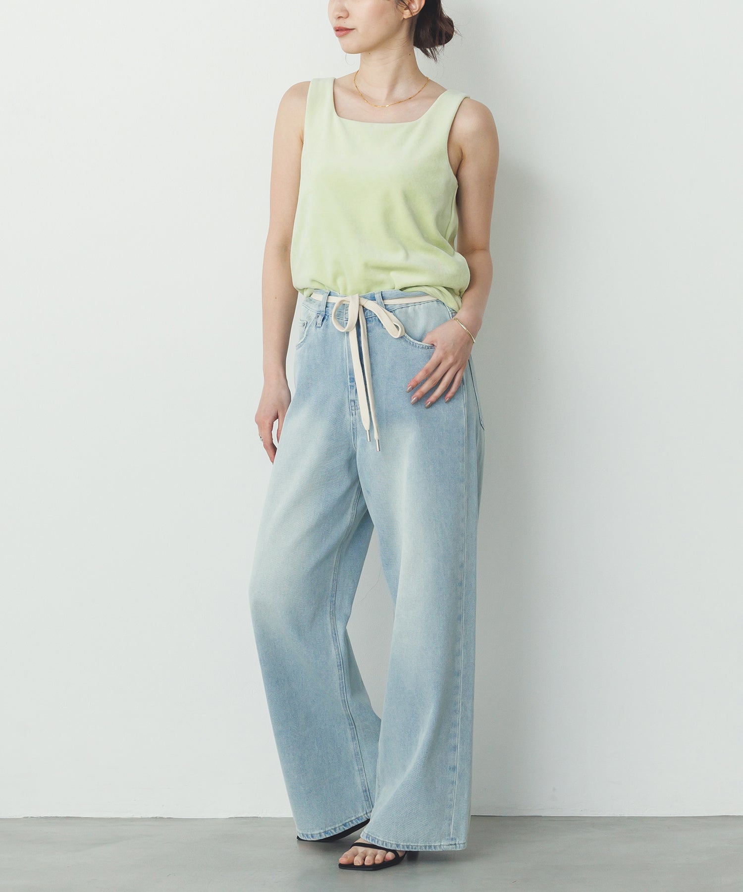 VELOR 2WAY SQUARE TANK TOP