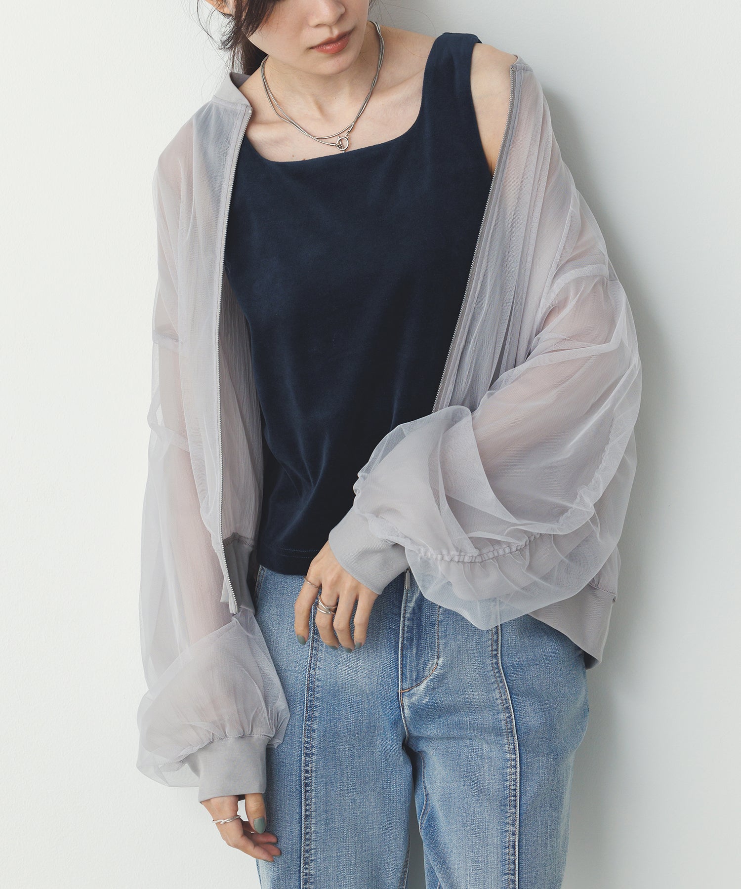 VELOR 2WAY SQUARE TANK TOP