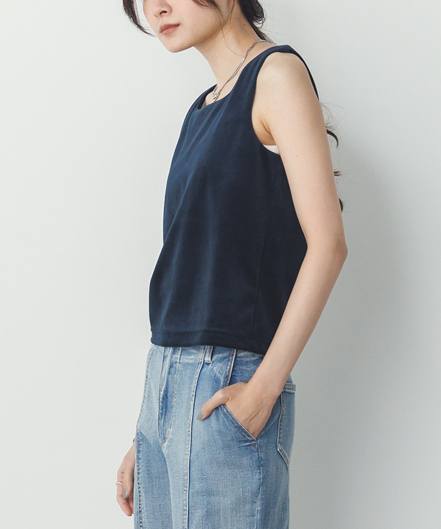 VELOR 2WAY SQUARE TANK TOP