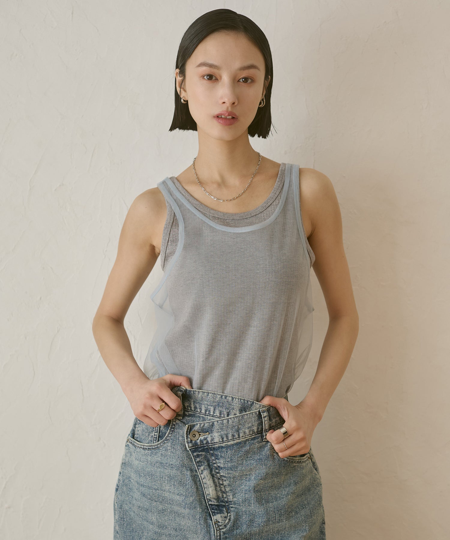 TULLE LAYERED TANK TOP