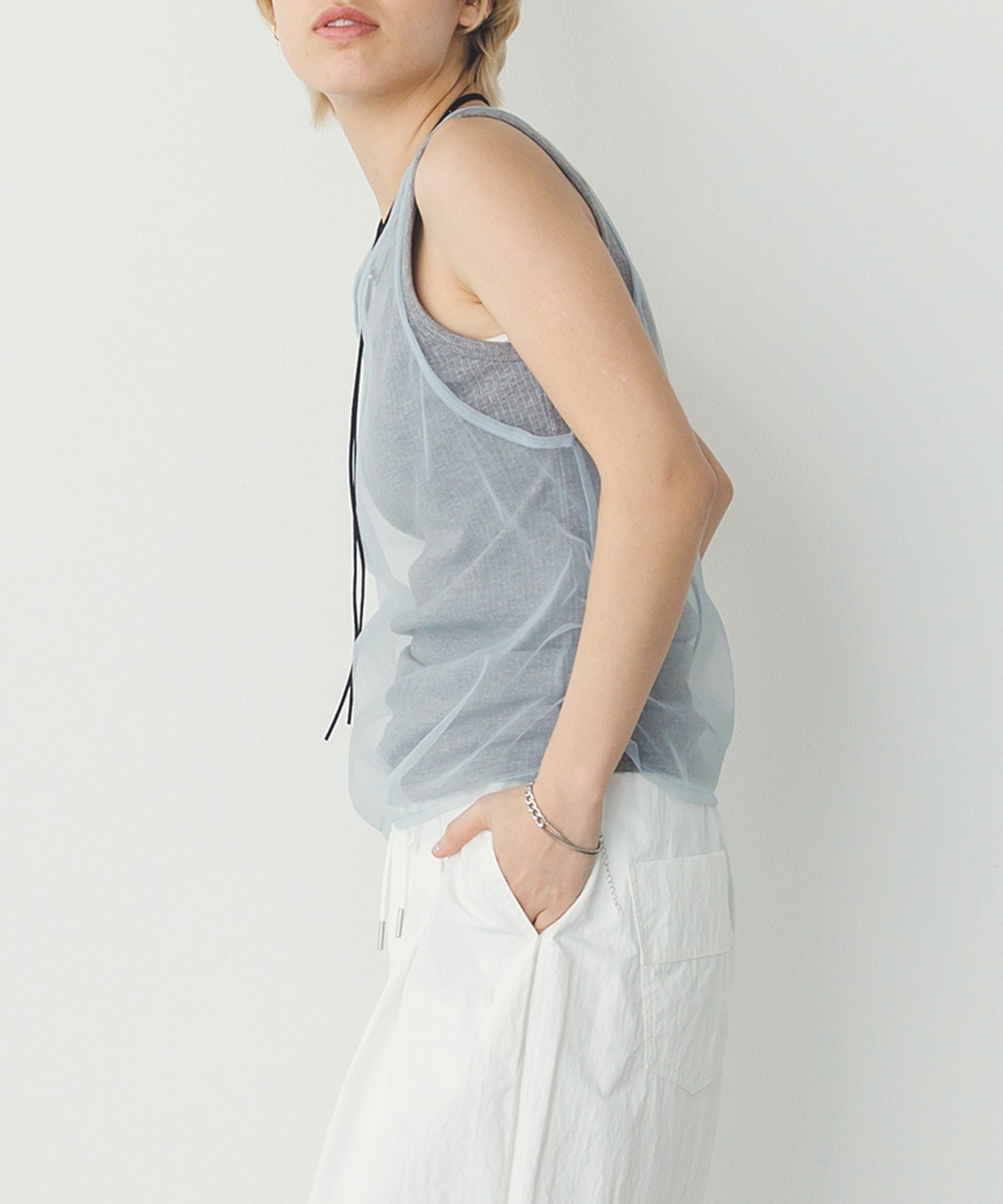 TULLE LAYERED TANK TOP
