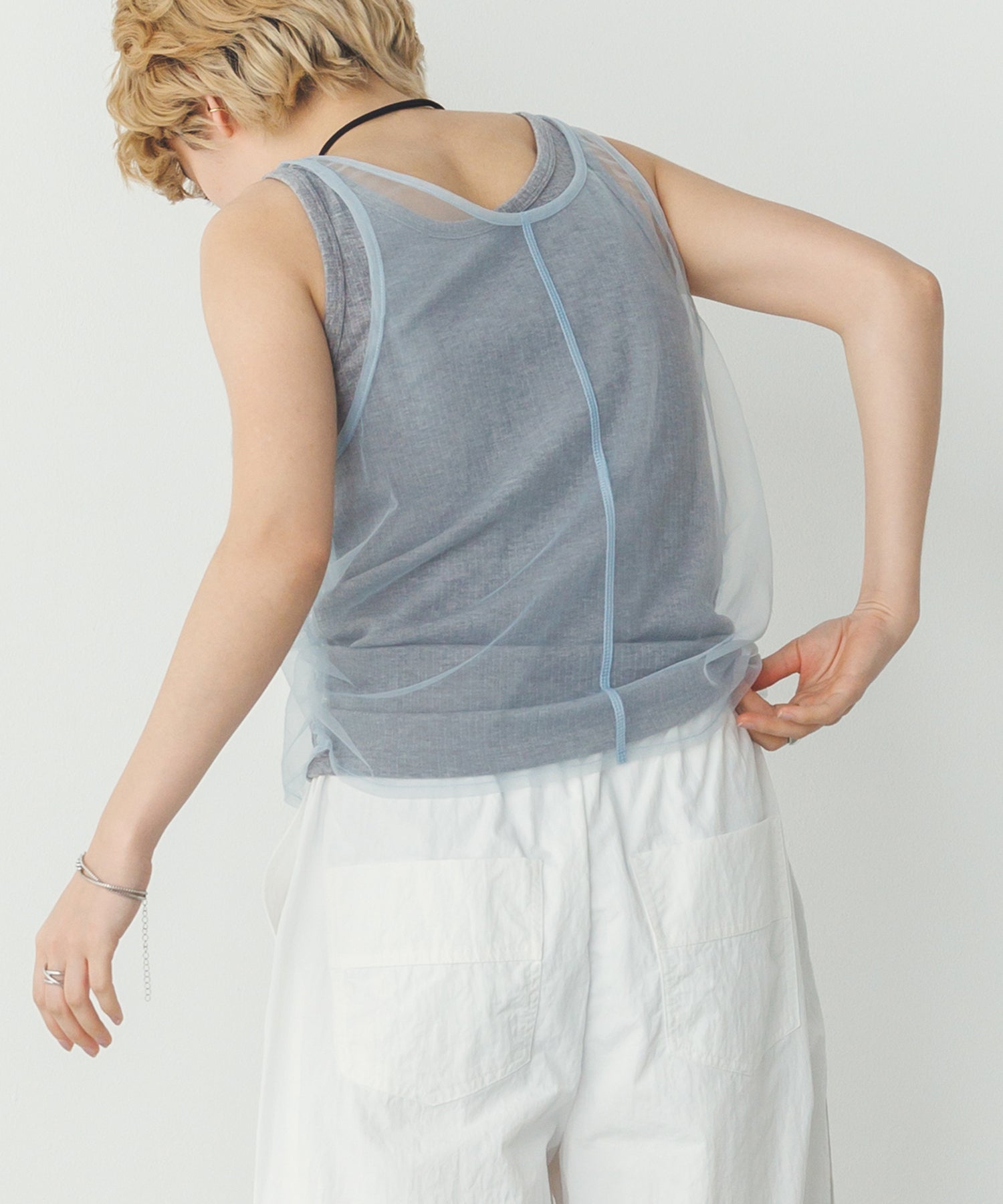 TULLE LAYERED TANK TOP