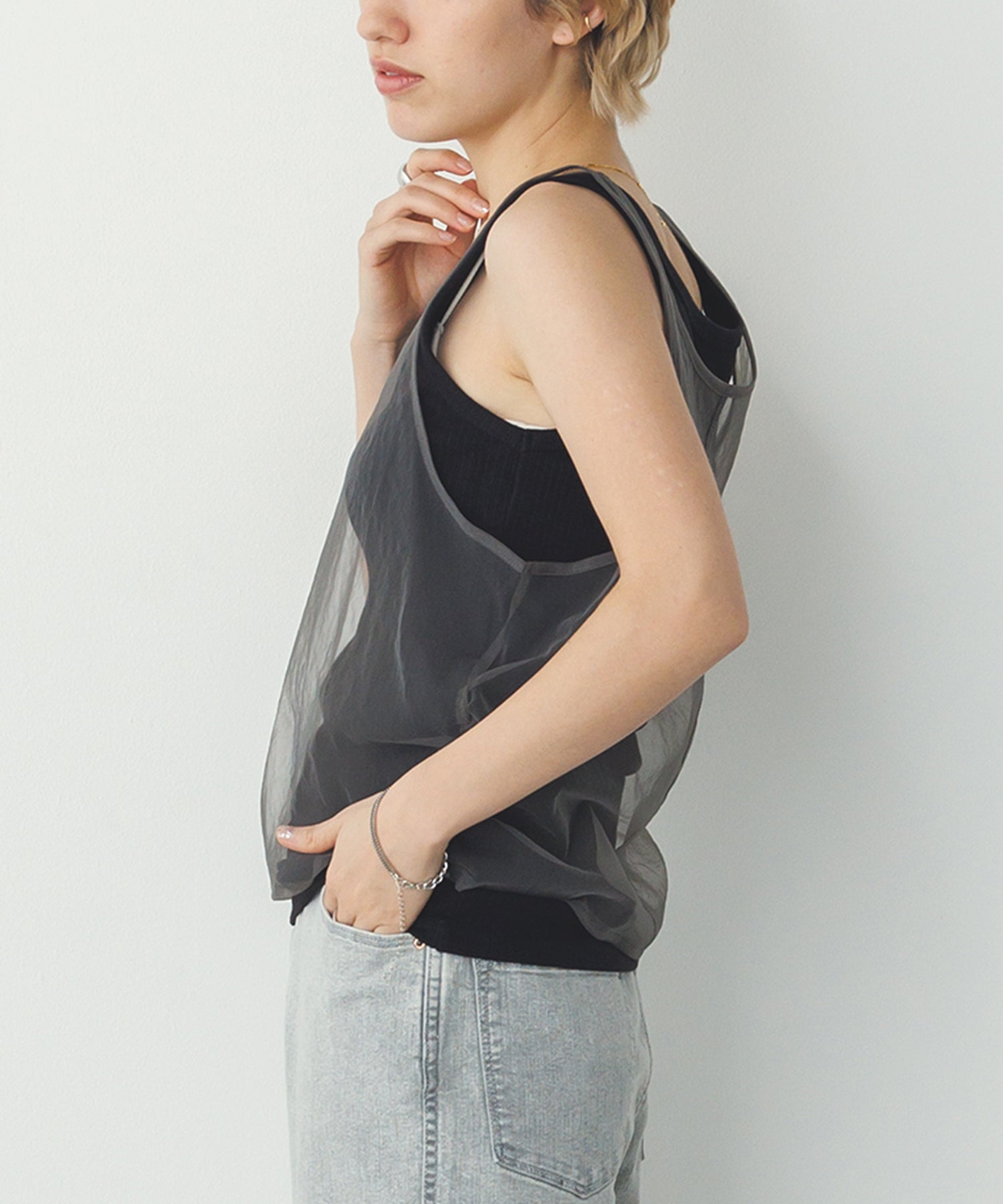 TULLE LAYERED TANK TOP