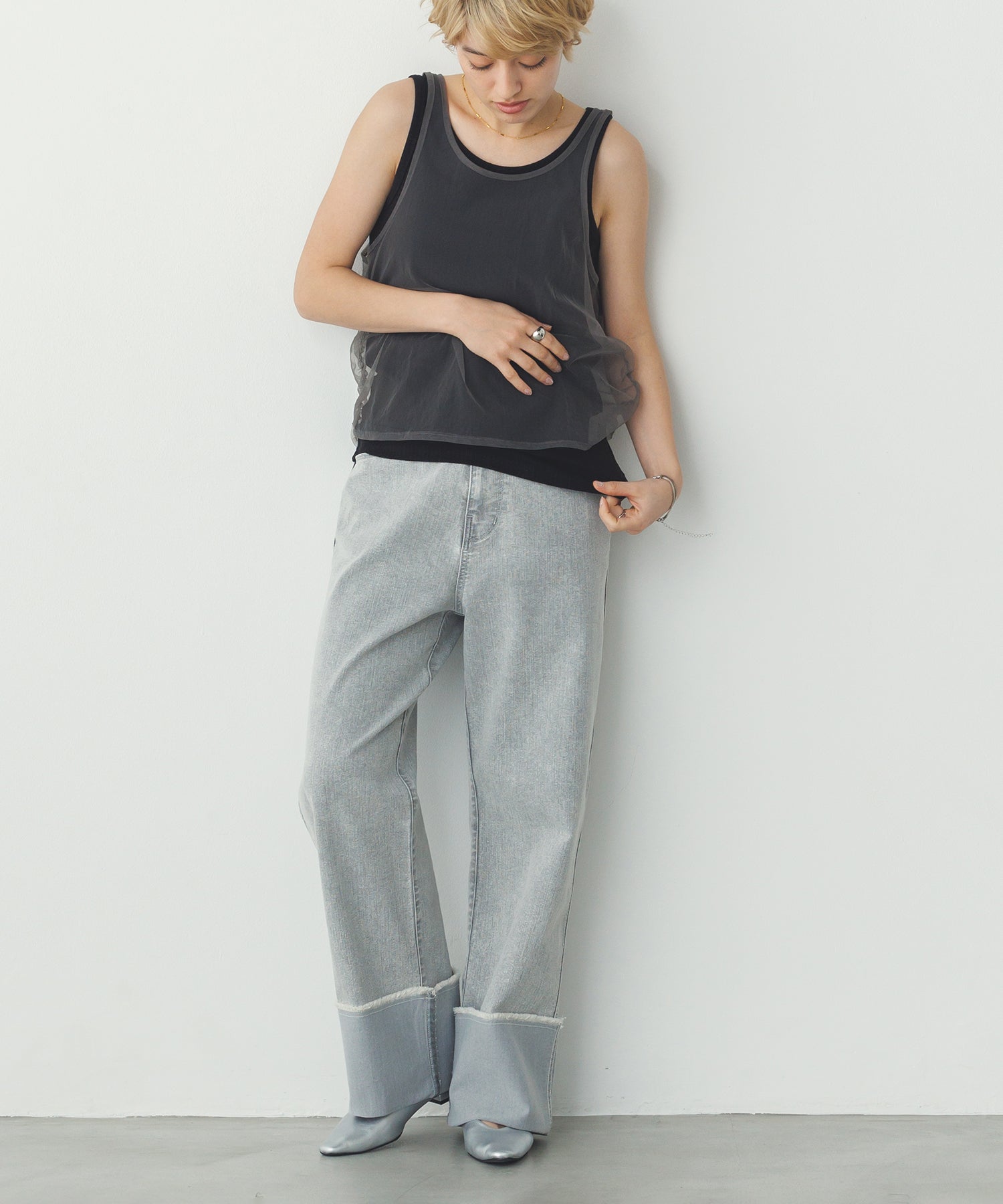 TULLE LAYERED TANK TOP