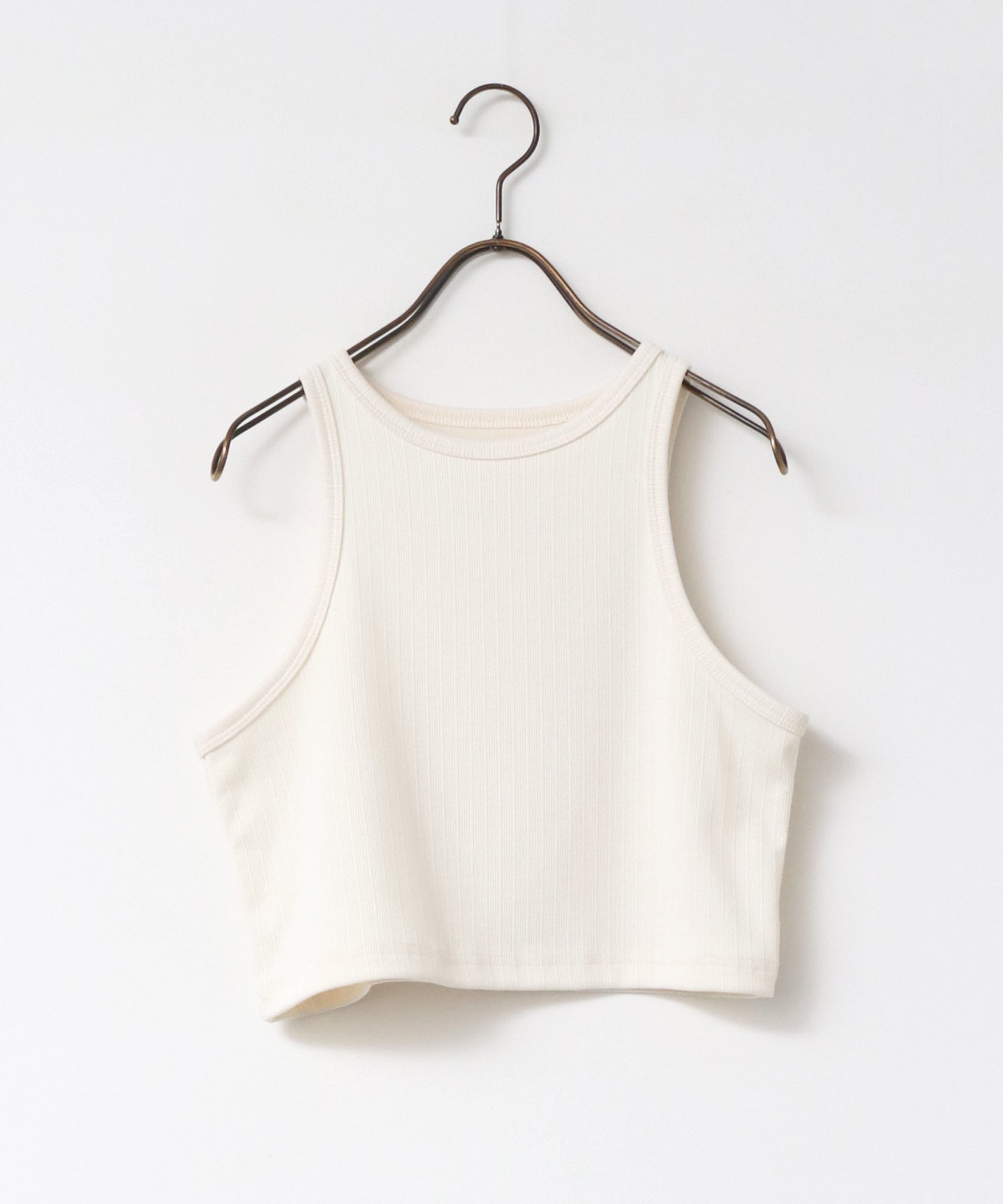 2枚重ね リブタンクトップ