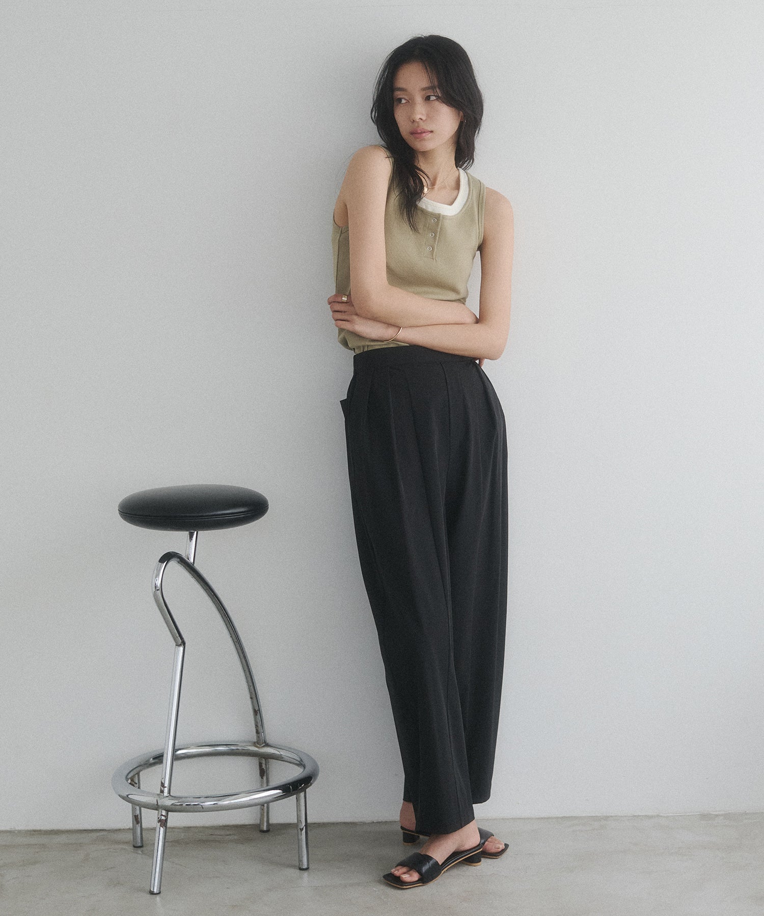 LAYERED RIBBED TANK TOP