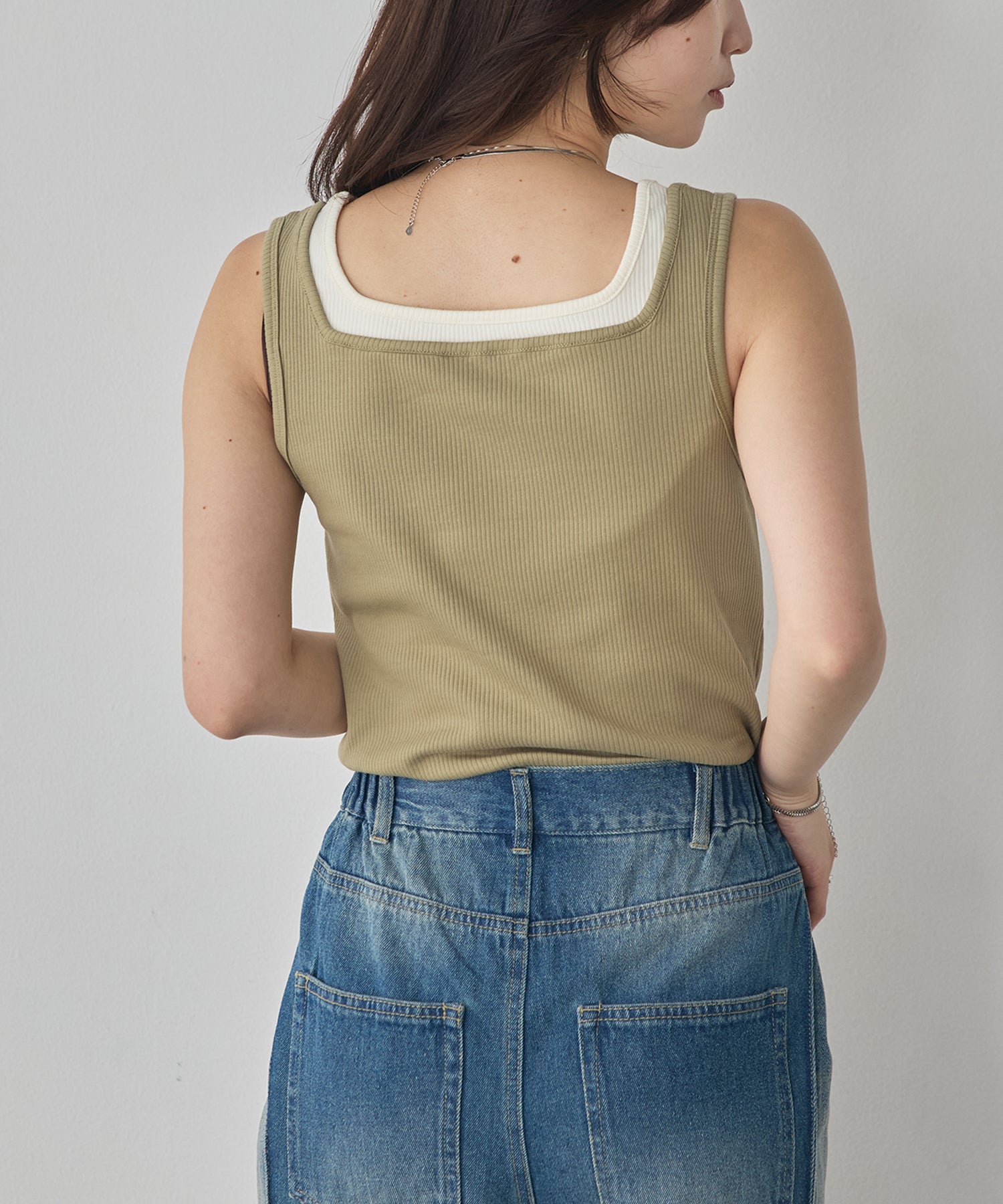 LAYERED RIBBED TANK TOP