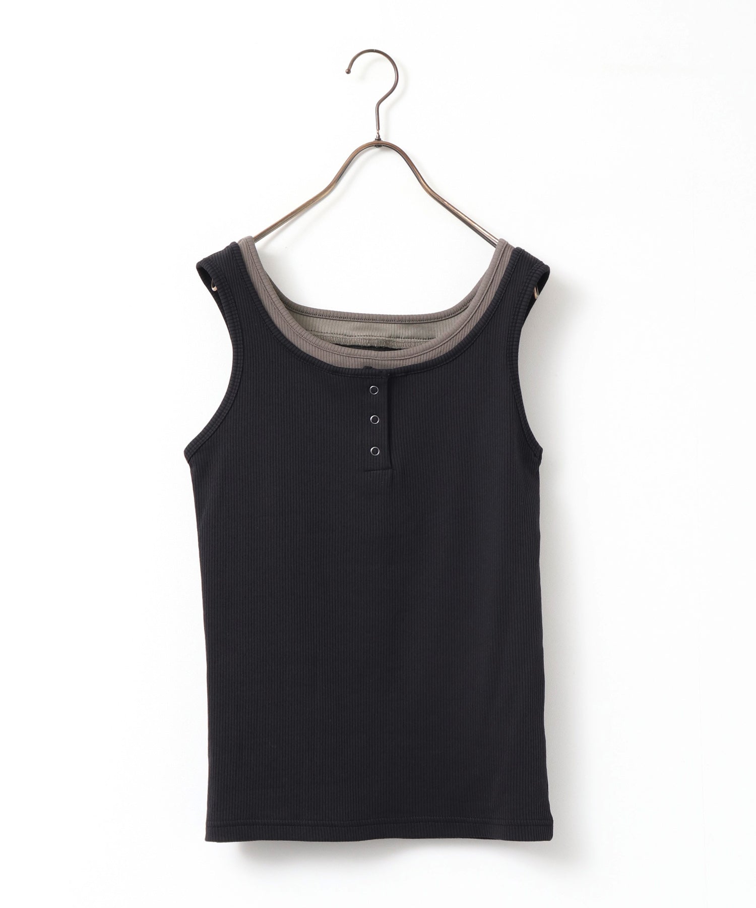 LAYERED RIBBED TANK TOP