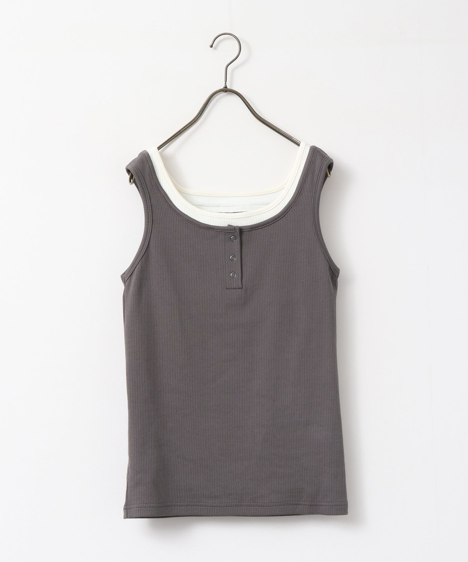 LAYERED RIBBED TANK TOP
