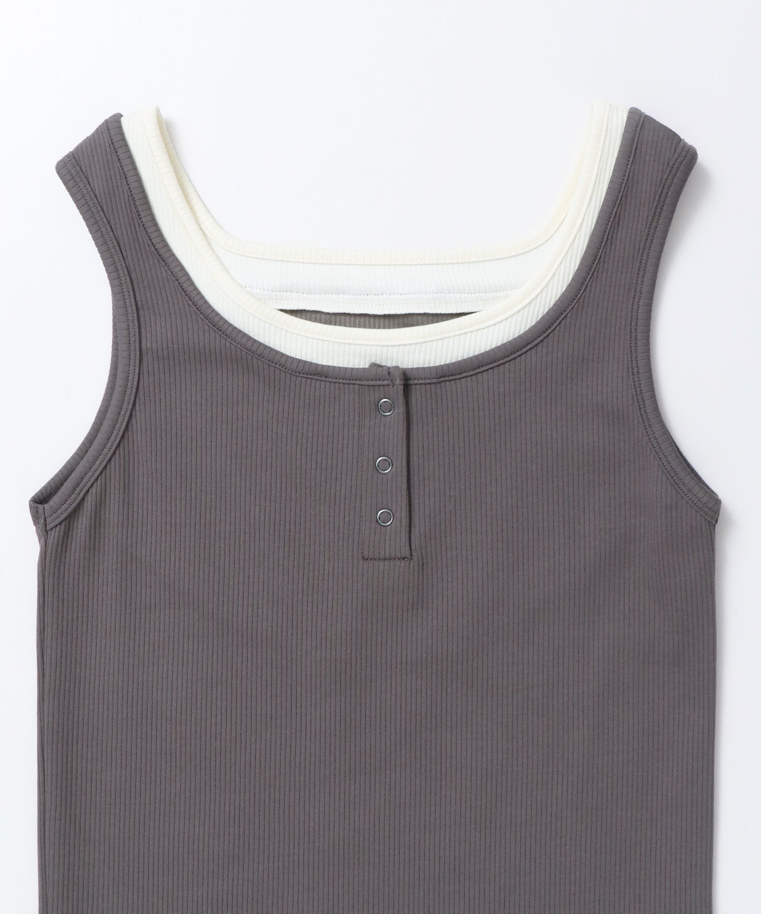 LAYERED RIBBED TANK TOP