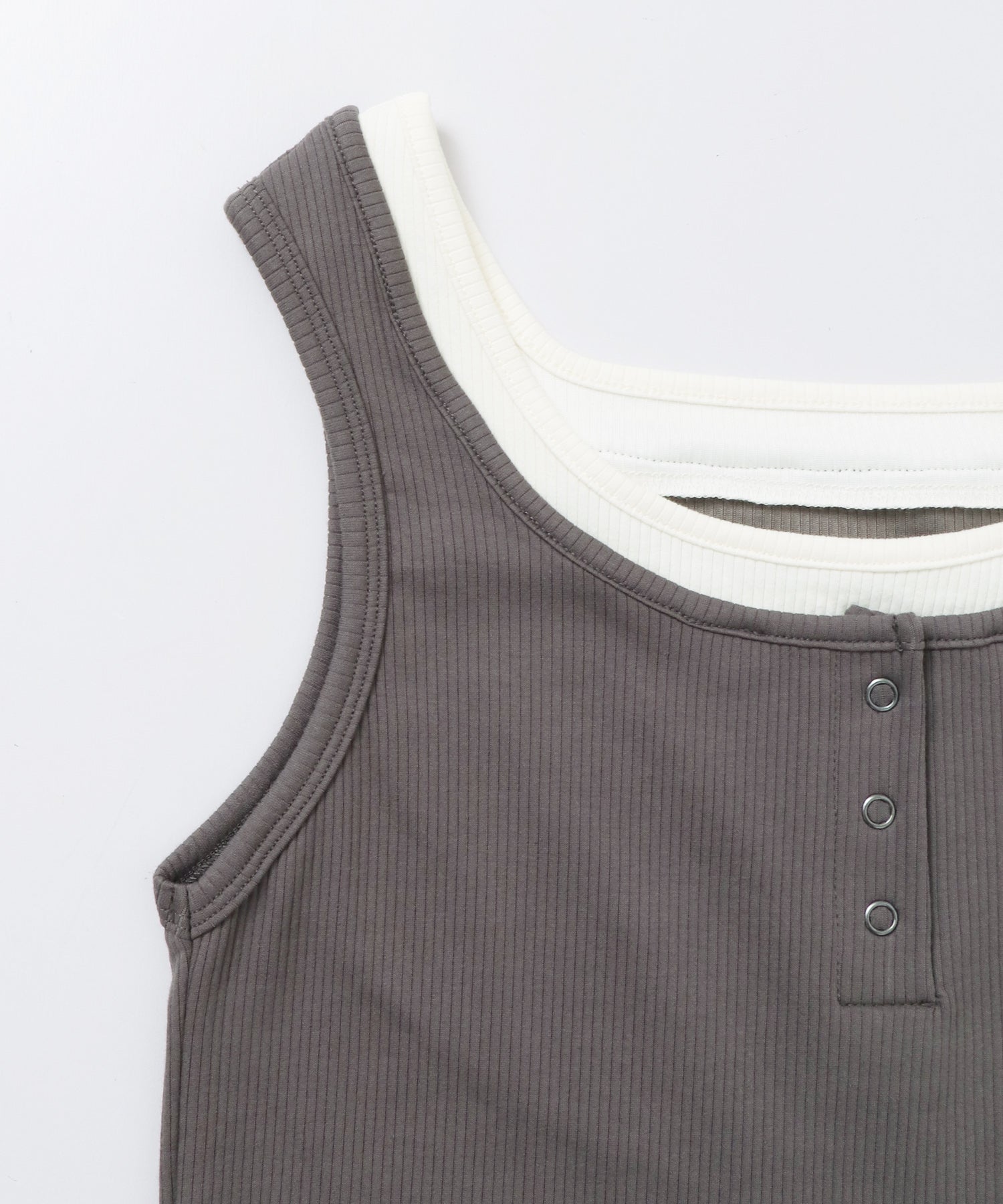 LAYERED RIBBED TANK TOP