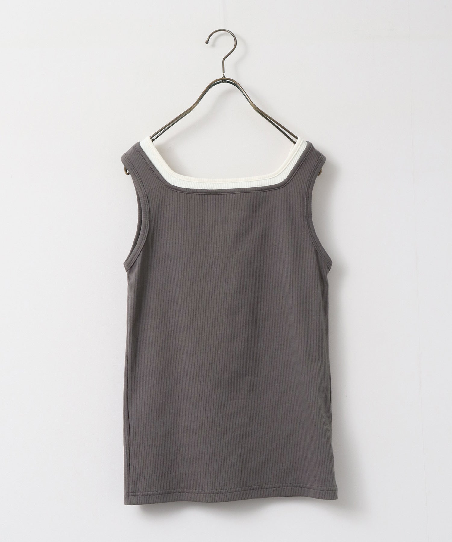 LAYERED RIBBED TANK TOP
