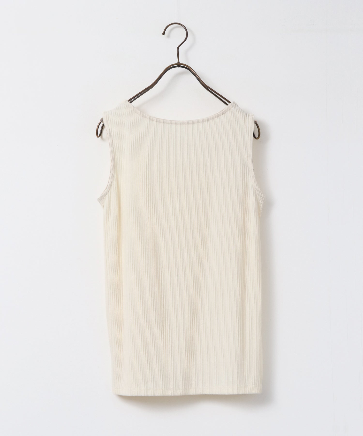 RANDOM RIB TULLE TANK TOP
