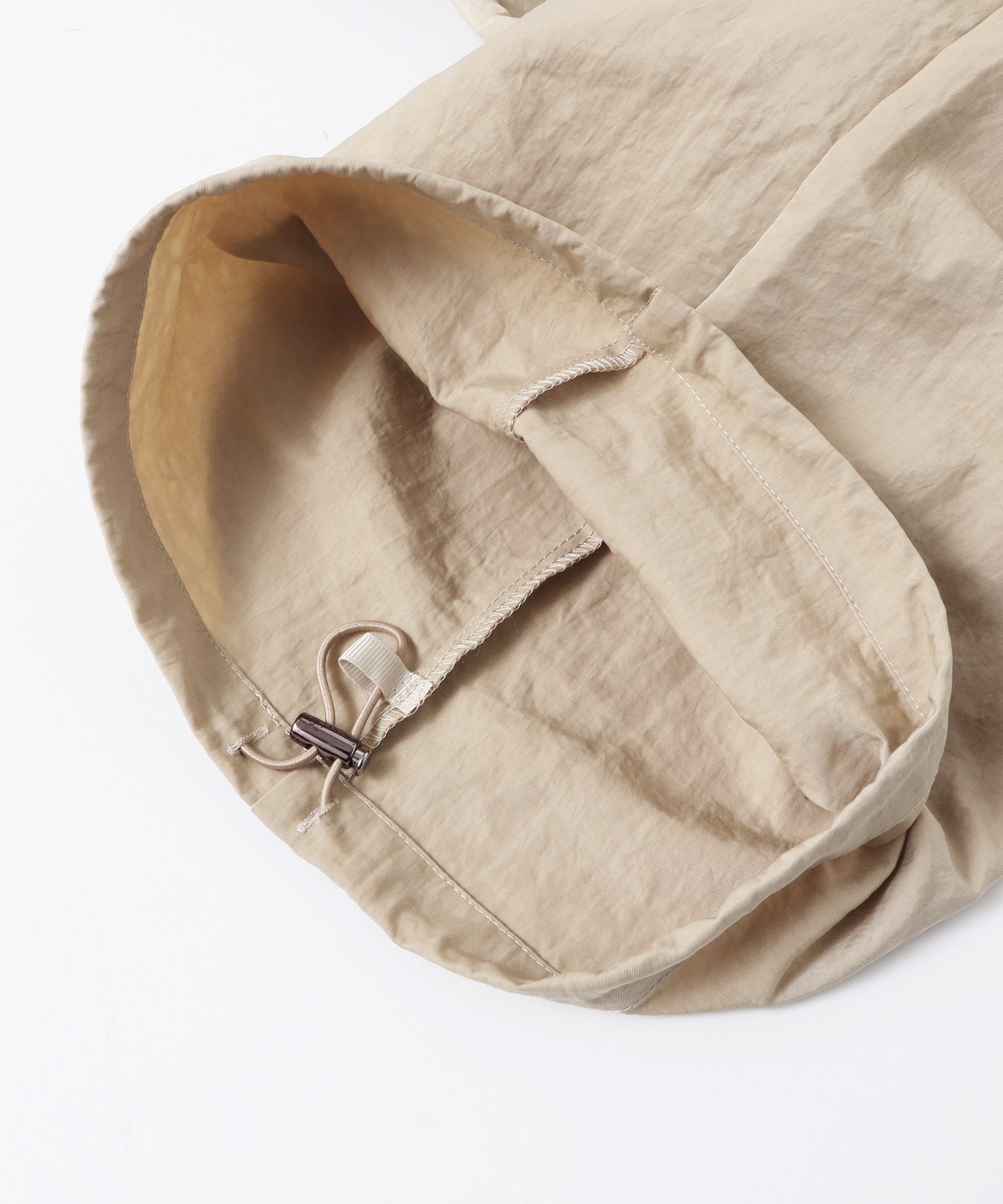 フロントジップ ウエストギャザー サロペット