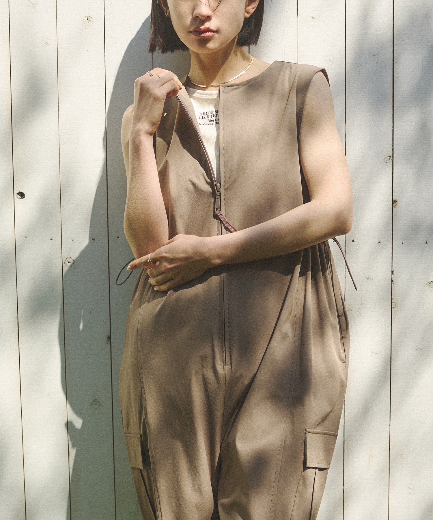 SIDE GATHER JUMPSUIT