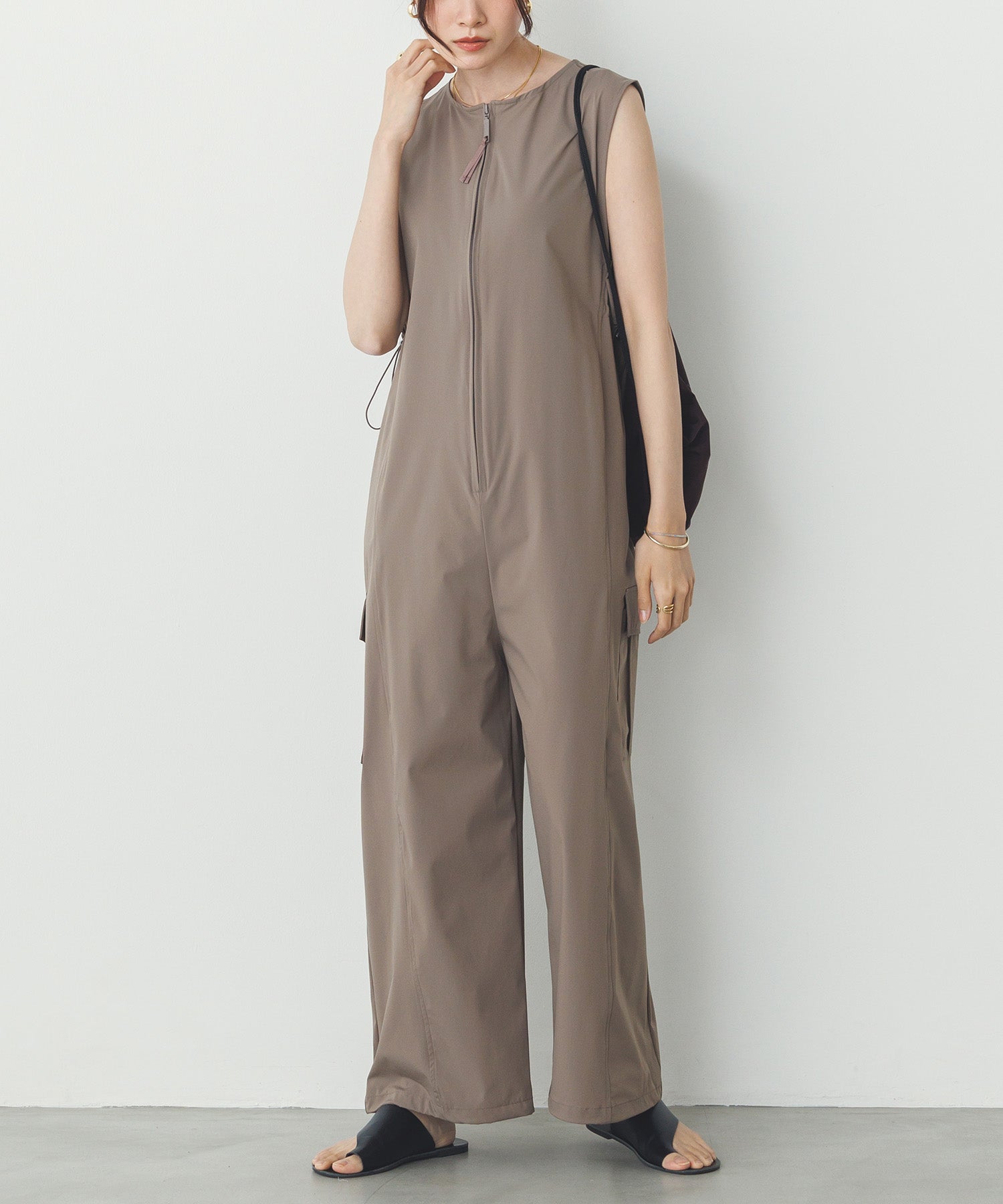 SIDE GATHER JUMPSUIT