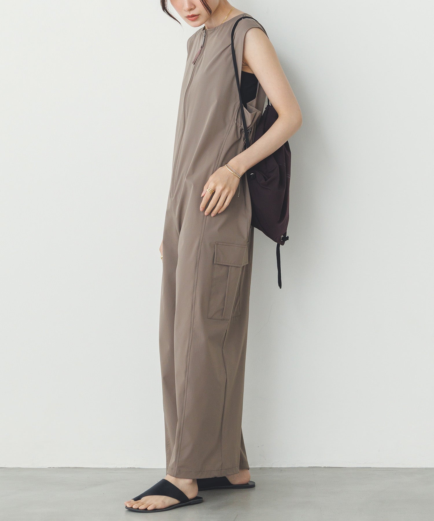 SIDE GATHER JUMPSUIT