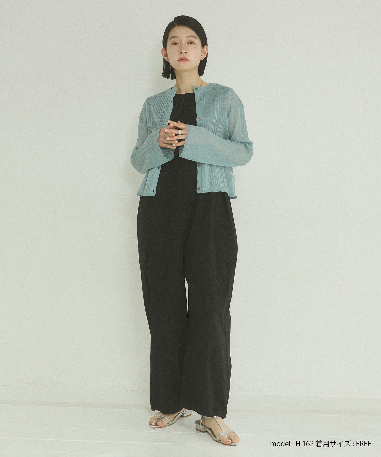 【接触冷感】サイドギャザー オールインワン