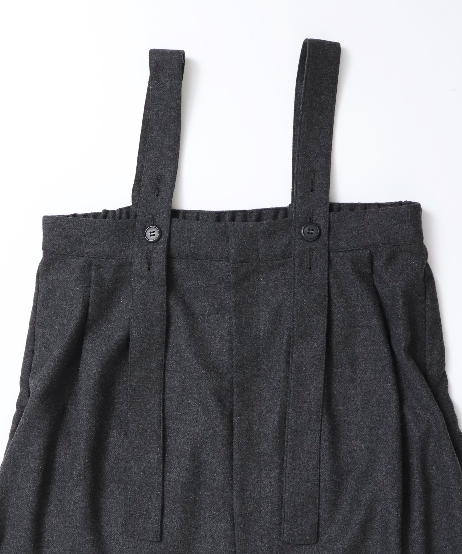 ウール混 ワイドサロペット