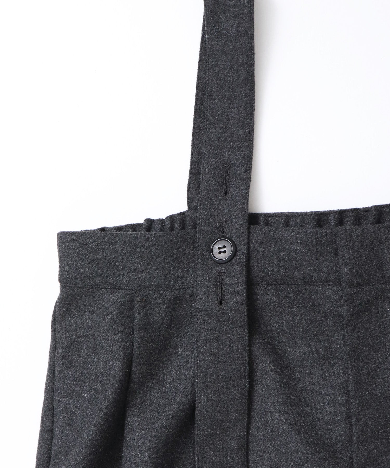 ウール混 ワイドサロペット