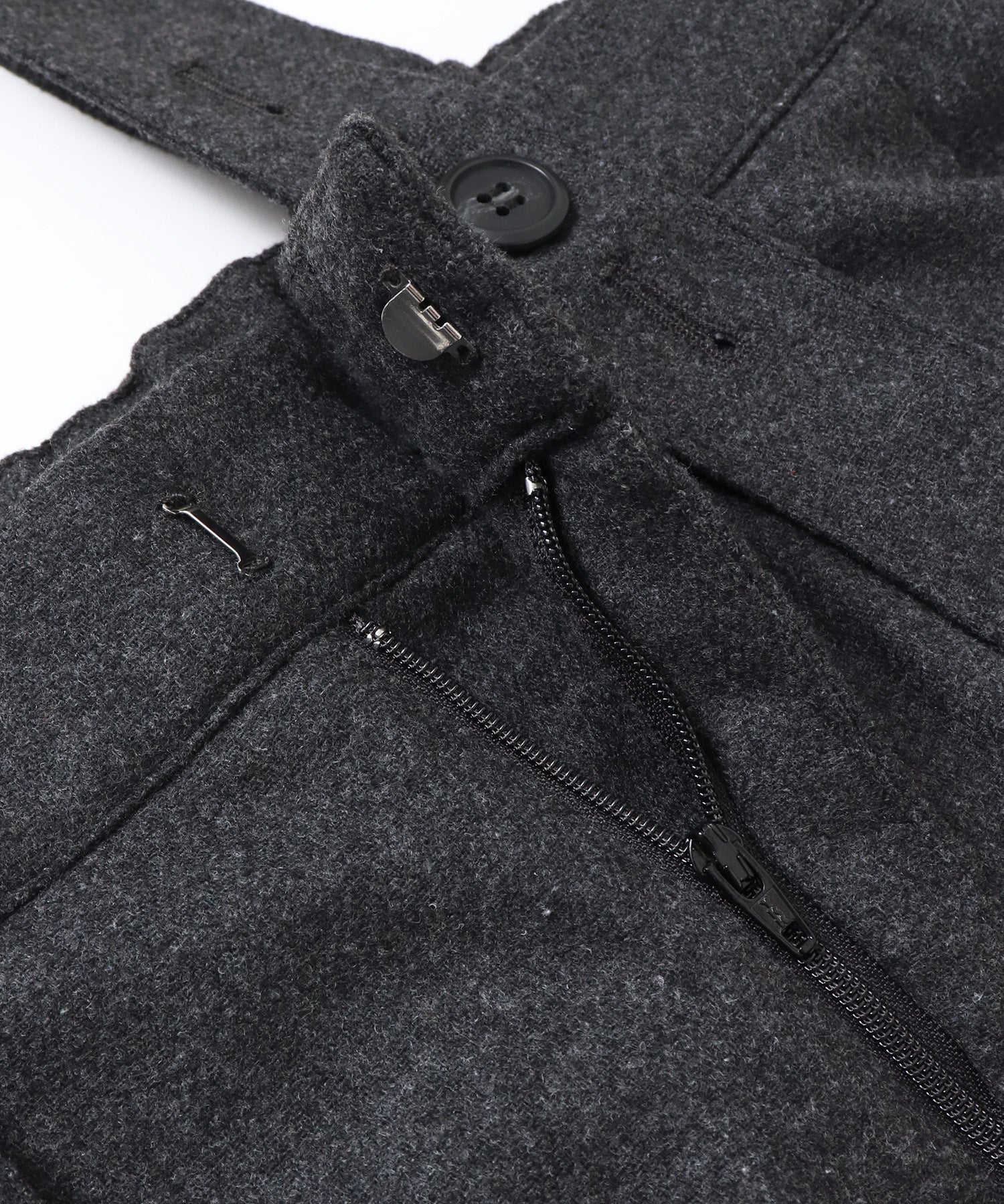 ウール混 ワイドサロペット