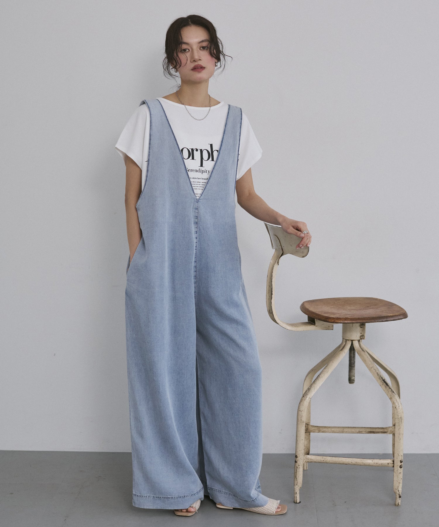 REVERSIBLE TENCEL DENIM OVERALLS