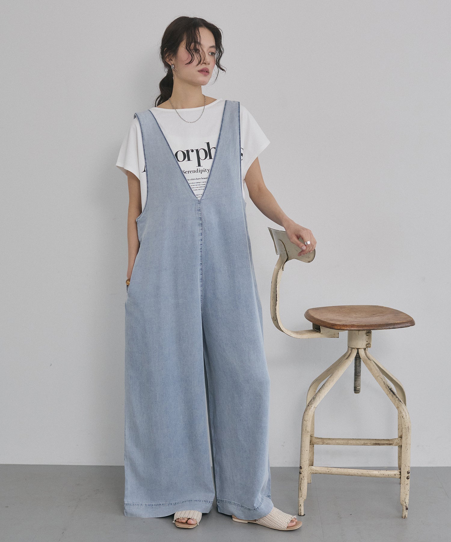 REVERSIBLE TENCEL DENIM OVERALLS