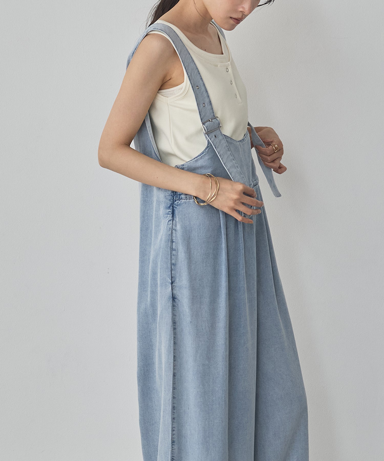 REVERSIBLE TENCEL DENIM OVERALLS