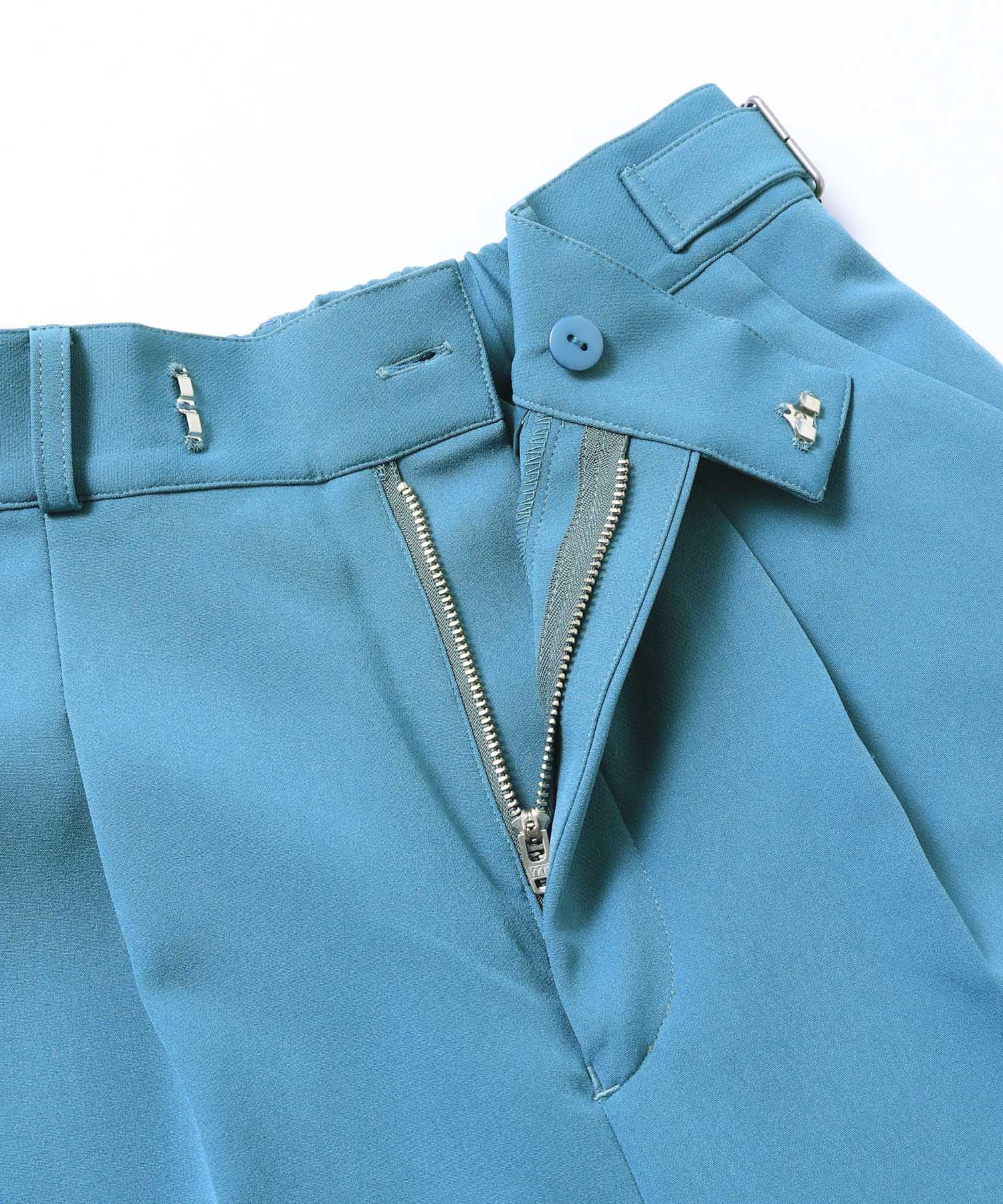 ひざ下丈バミューダパンツ | オールシーズン ストレッチ ウエストゴム ショートパンツ センタープレス