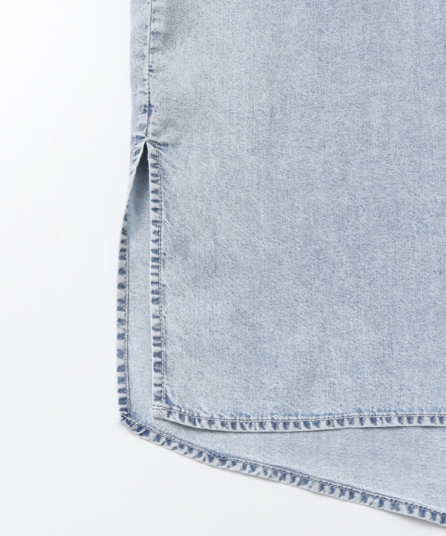 TENCEL DENIM HALF SLEEVE OVERSHIRT